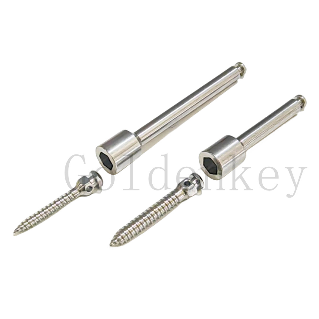 1Piece Dental Micro Screws Key Driver RA Contra Angle Handpiece for ∅2.5mm L20mm