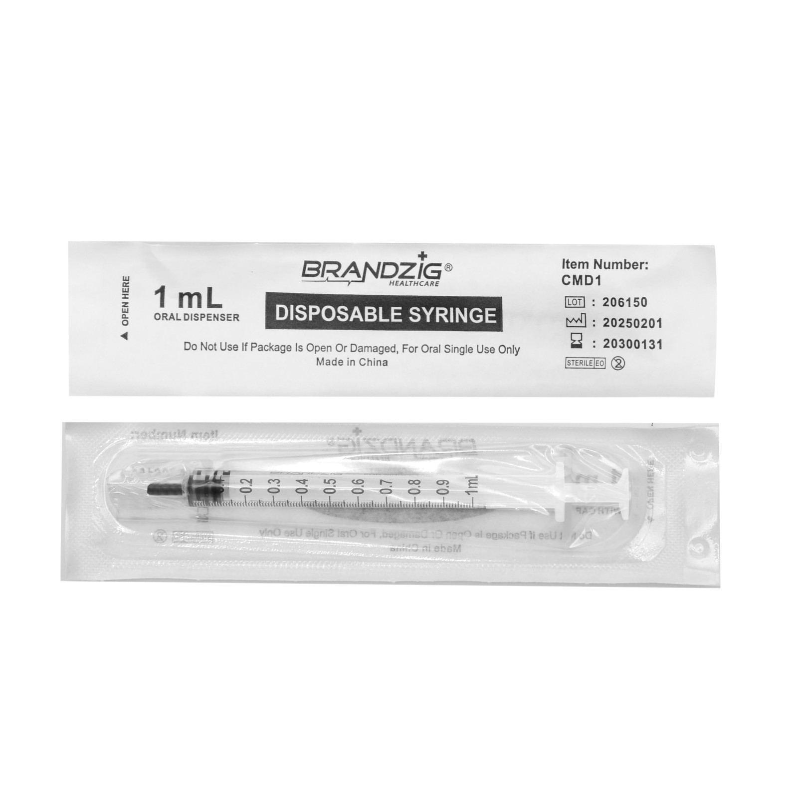 1ml Oral Syringe – 100 Pack – Luer Slip Tip, No Needle, 100 Count (Pack of 1)
