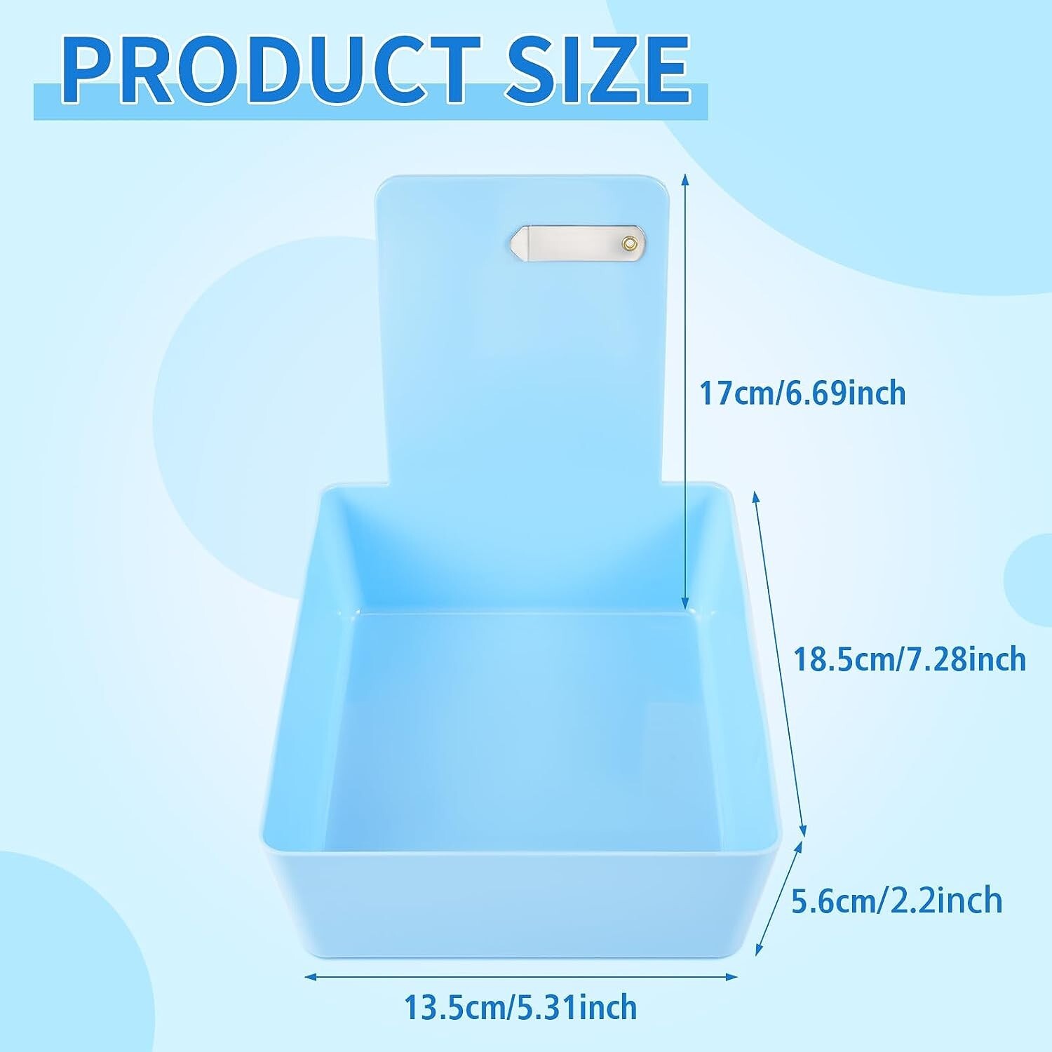 Keystone Plastic Lab Work Pan Size: 7″x5″x2-1/2″ 12/pack (Color: Light Blue)