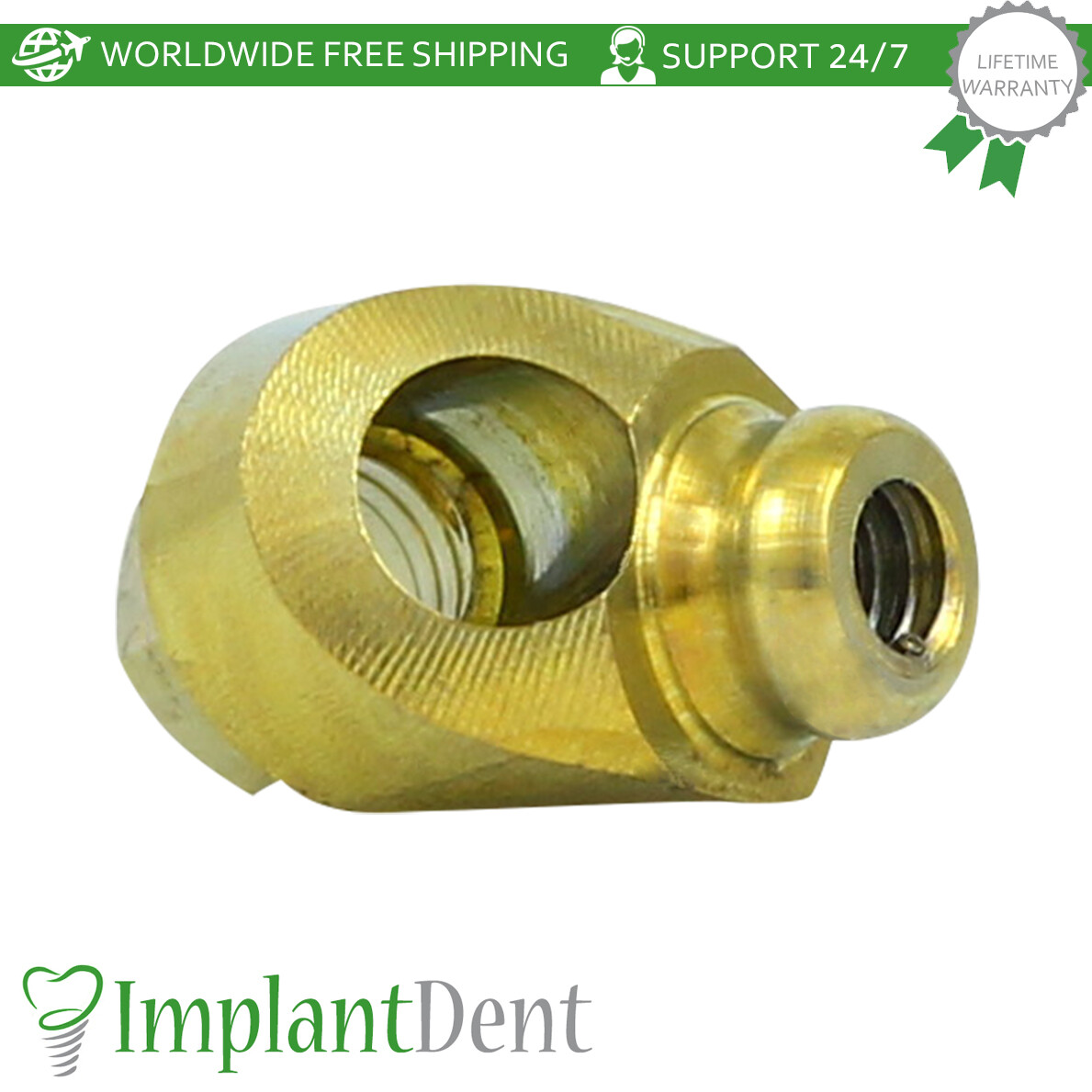 1x Dental Angulated 18° Loc-Low Attachment Set Int Hex 2.42mm