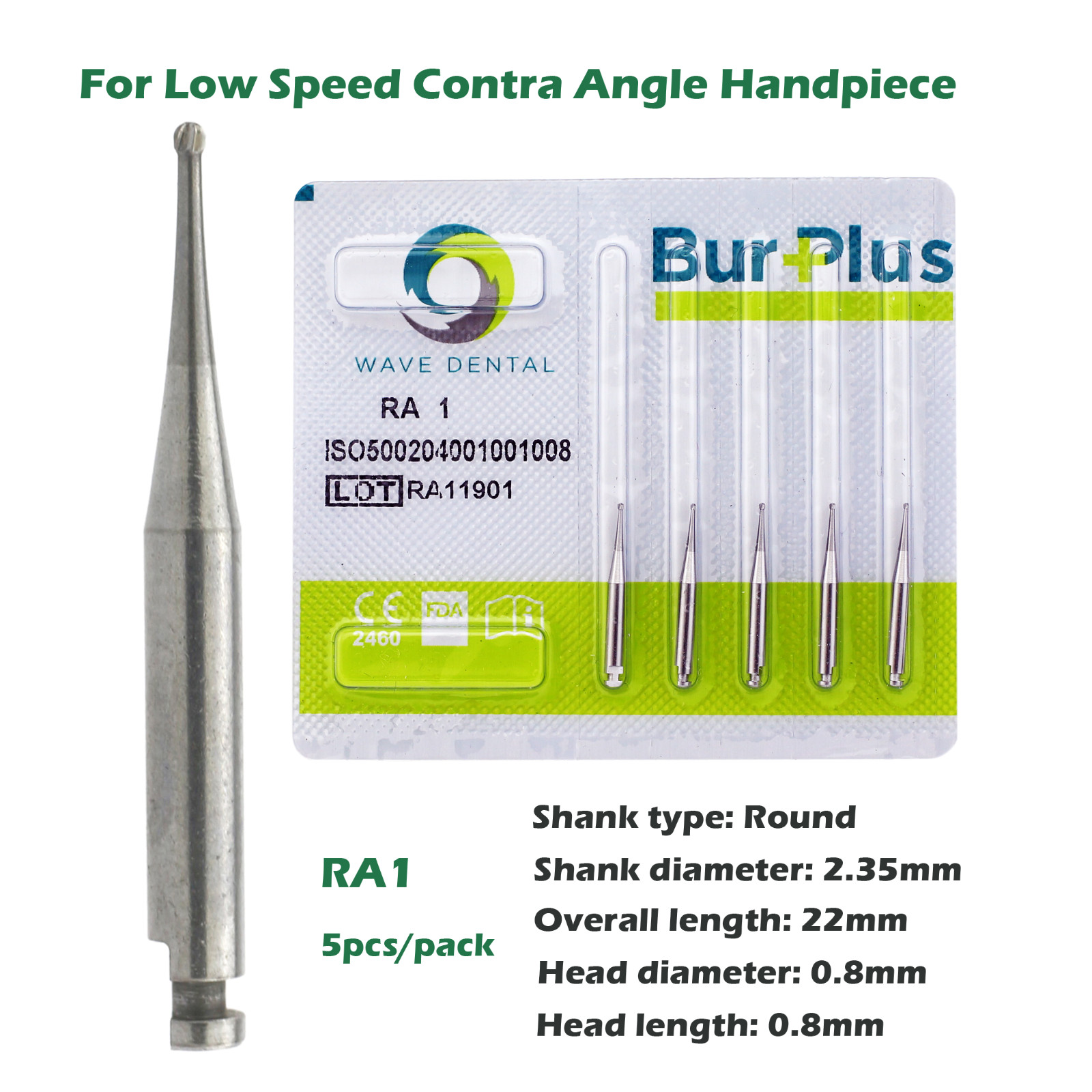 Wave Dental Carbide Burs Surgical Bur Latch Round RA SURG 2 4 6 8 Contra Angle