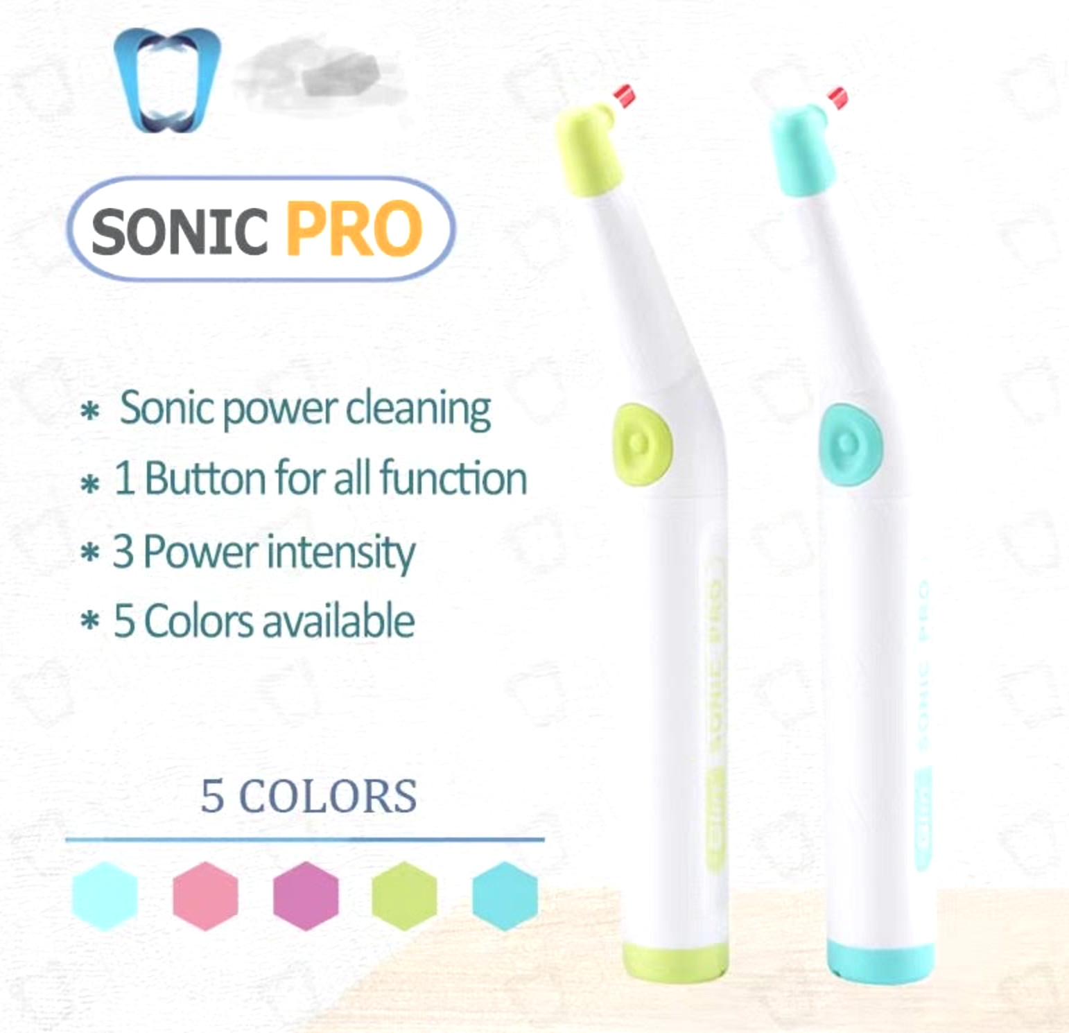 Sonic Pro Endo Irrigator with LED | 60 Tips Free + Stand Color