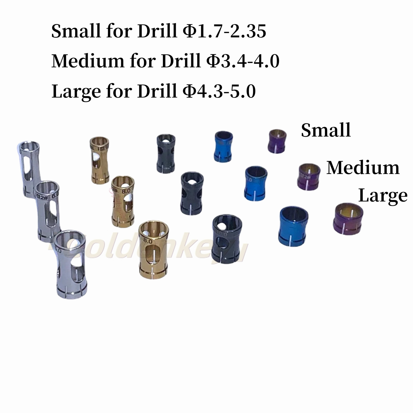 Dental Stopper Sleeve Guided Drill Safety Depth Stop Dental Burs Accessory Part