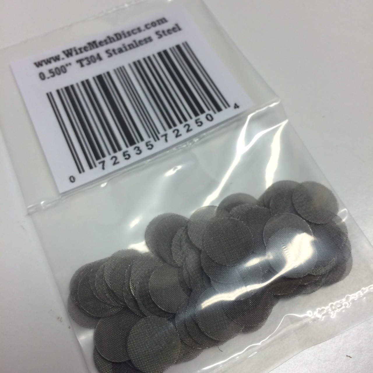 300+ COUNT – Stainless Steel T304 Wire Mesh Filter Disks 1/2″ MADE IN USA!