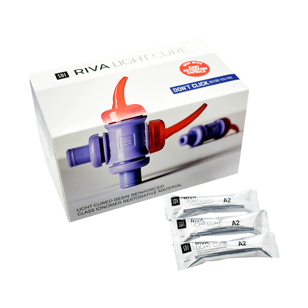 SDI Riva LC Light Cure Resin Reinforced Glass Ionomer Restorative 50 Capsule