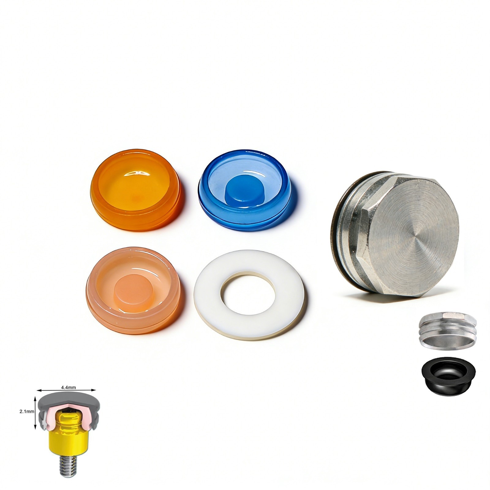 Dental Zest Locator Standard/Extended Range Male cap Processing Package-2Pack