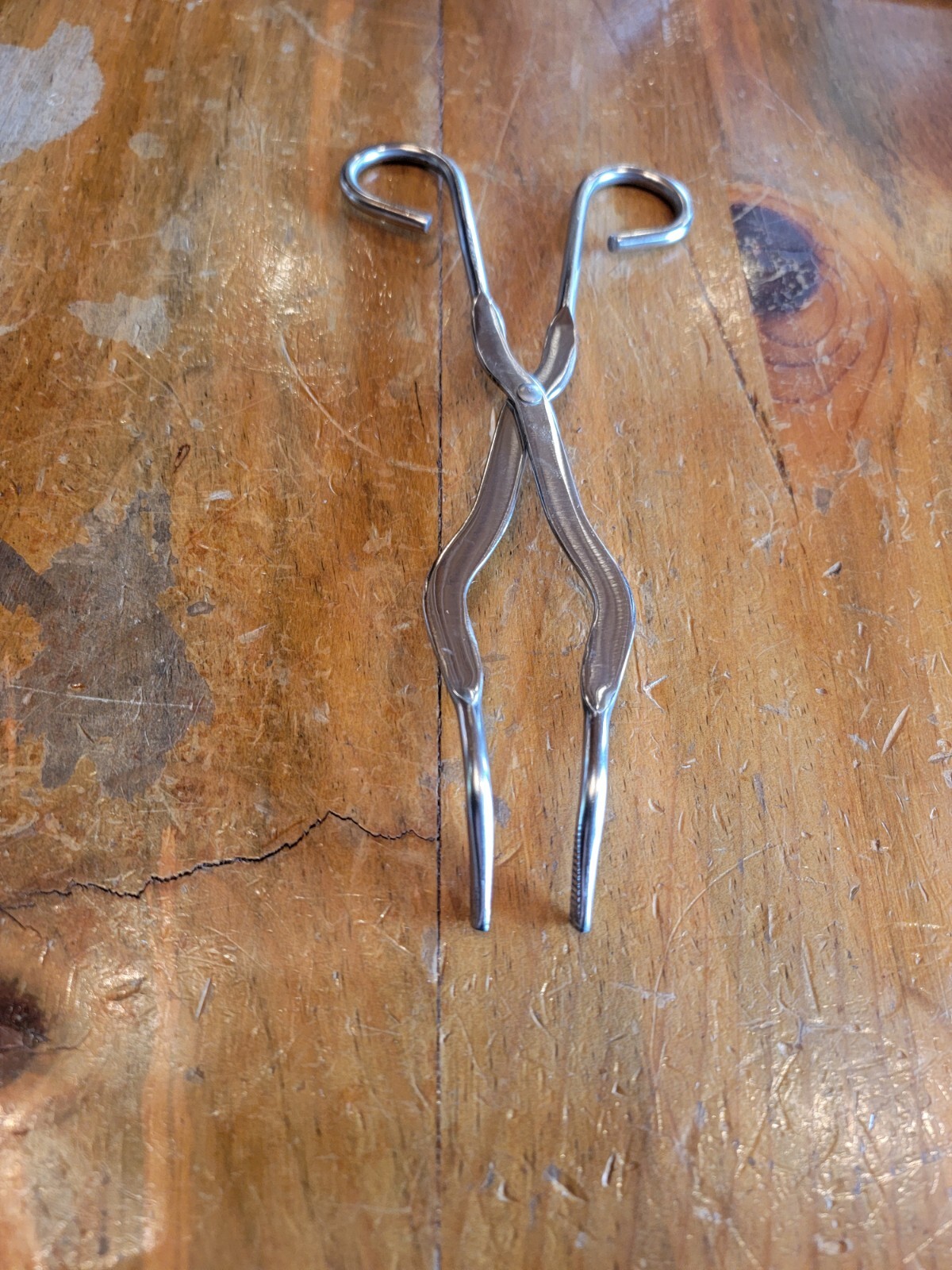 Lab 9 1/4” Stainless Steel Beaker Flask Crucible Tongs 3/4″ Serrated Grip