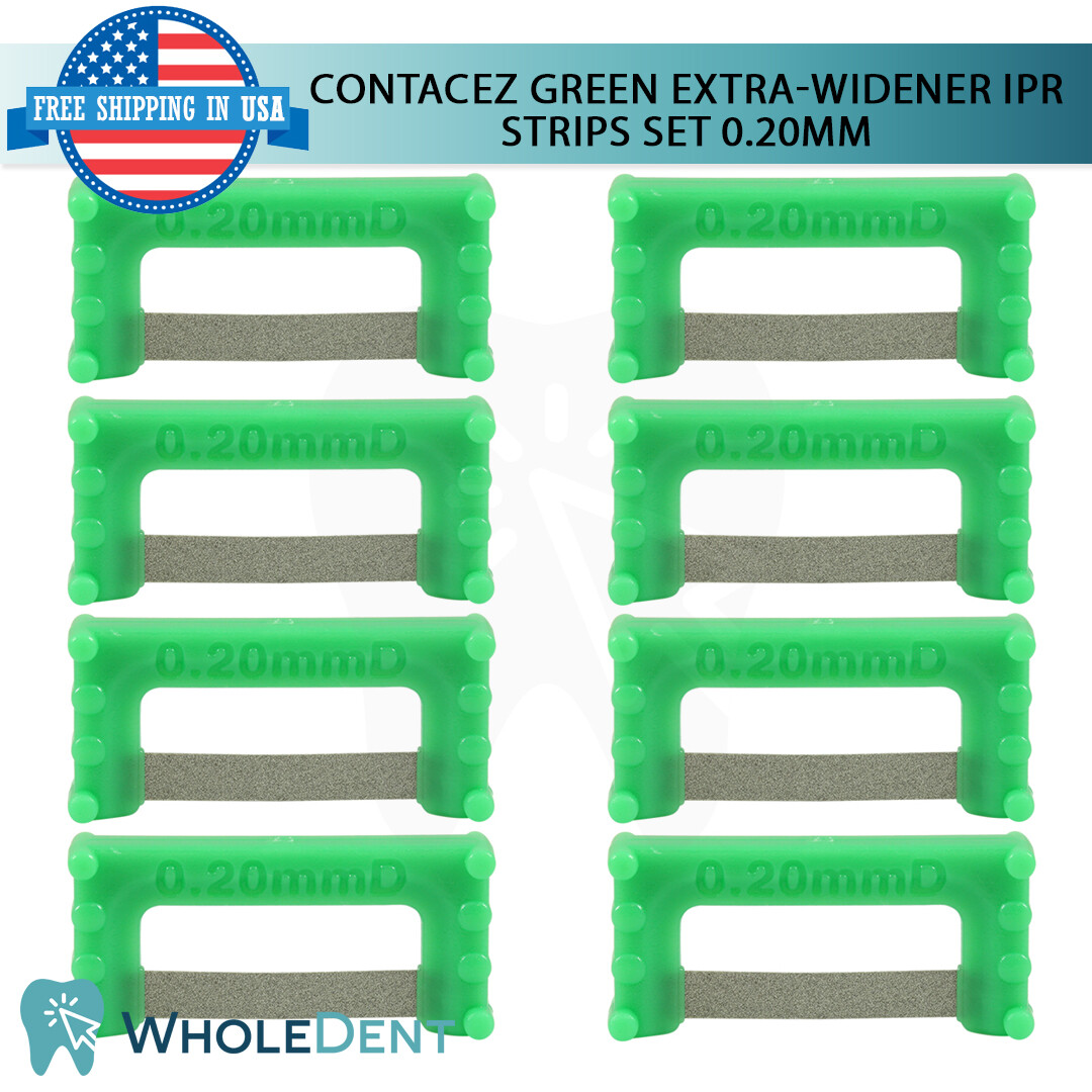 ContacEZ Green Extra Widener IPR 8 Strips Orthodontic Interproximal Reduction