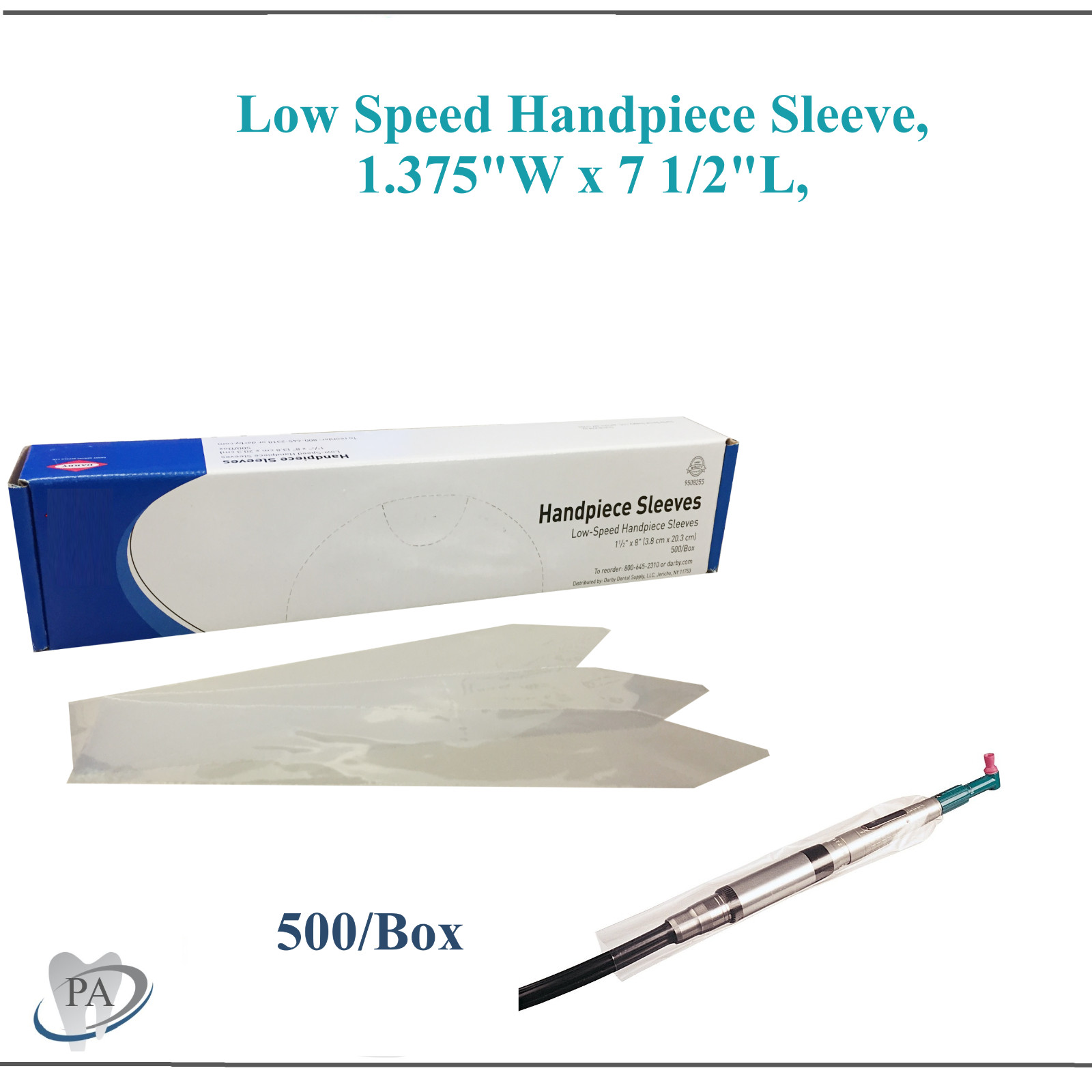 Dental Low Speed Covers For Handpiece, Barrier Sleeves 1 1/2 “W x 8″L, 500/Bx