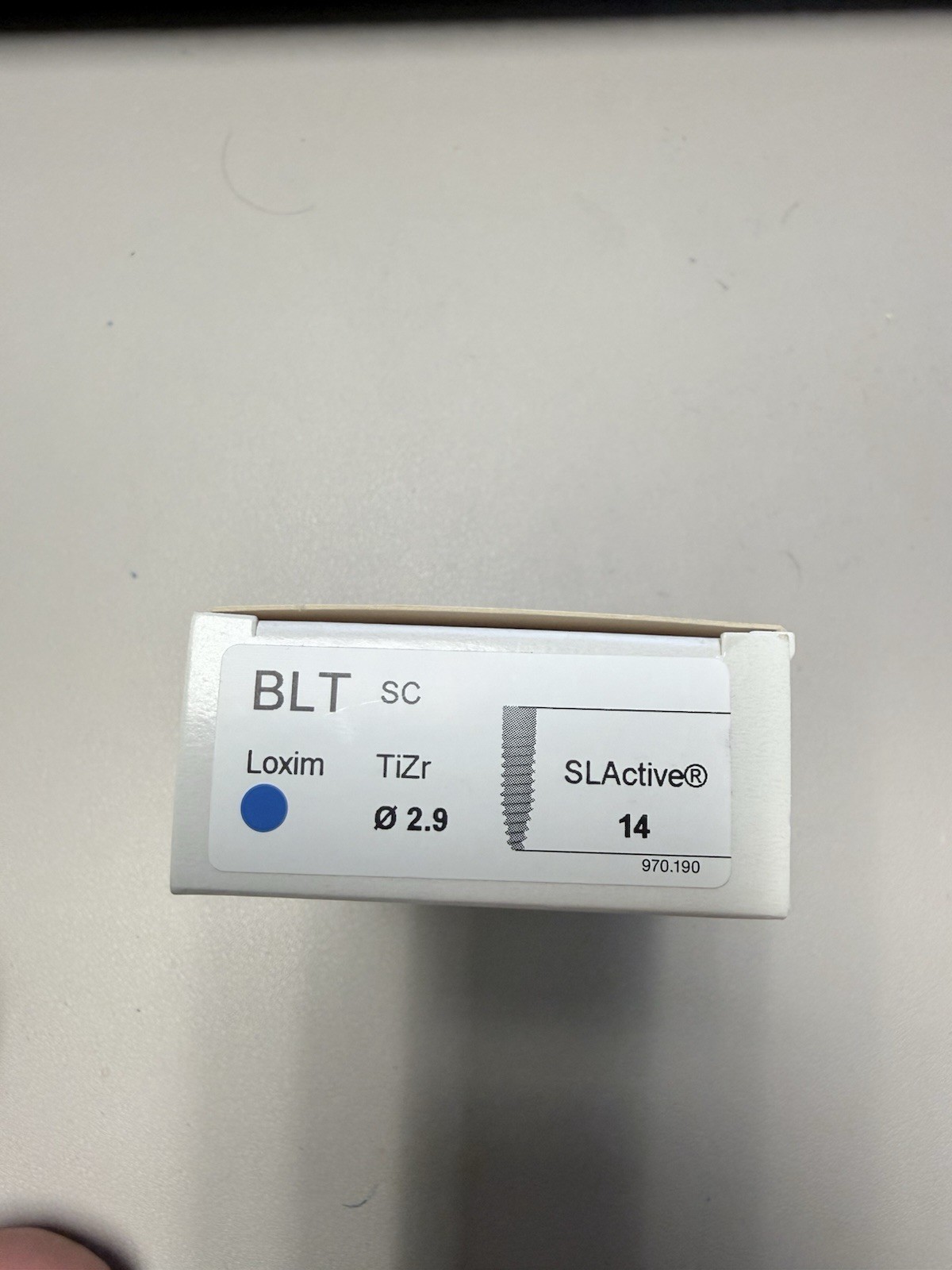 Straumann BLT SC 2.9 x 14mm Roxolid SLActive Implant REF 021.0014 EXPIRED