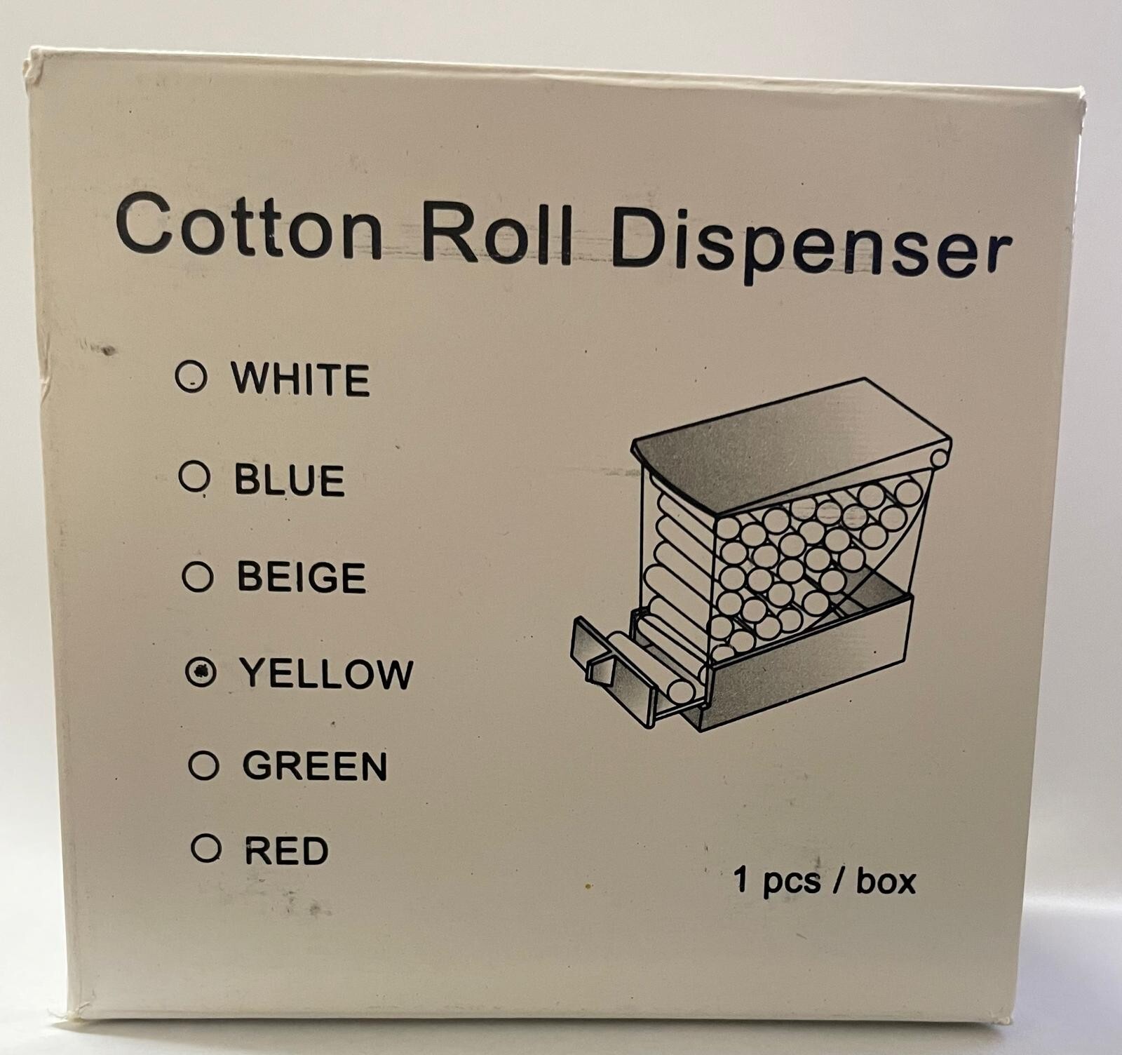 Cotton Roll Dispenser Yellow
