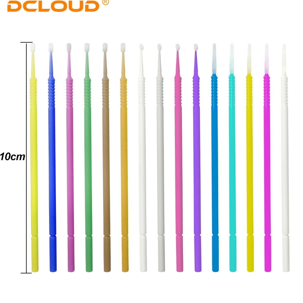 PIORPOY 100Pcs Dental Micro Brush Bottle Dental Disposable Micro Brushes
