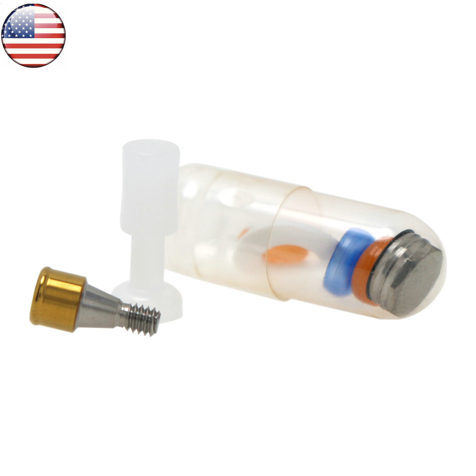 US Dental Hiossen Mini/Regular Attachment Abutment & Overdenture Male Caps Kits