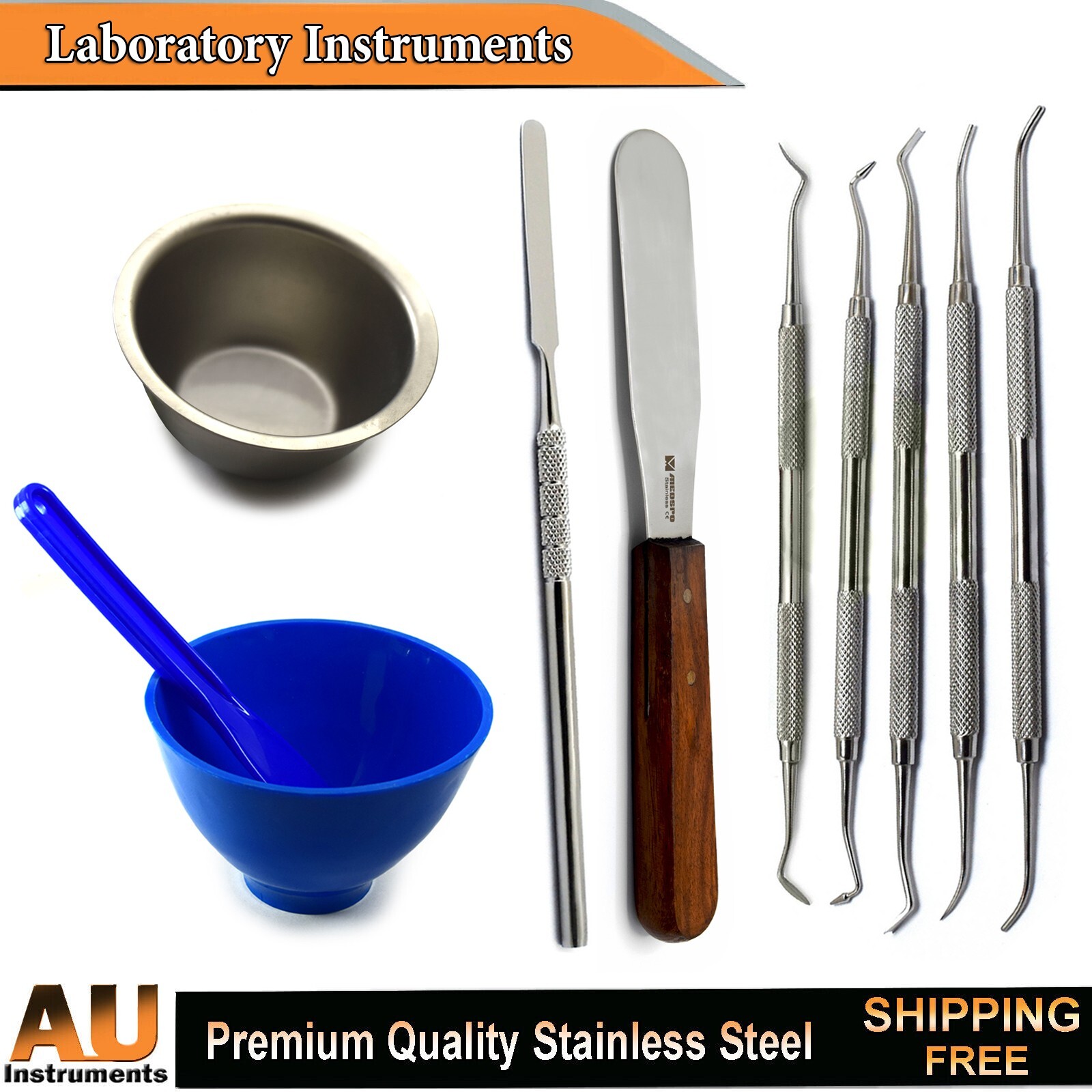 Dental Lab Technician Instruments PK Thomas Carvers Plaster Spatula Mixing Bowl