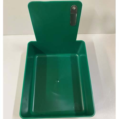 Forest Green Dental Lab Pan with Stainless Steel Clip 12pk 7″ x 5¾” x 2½”