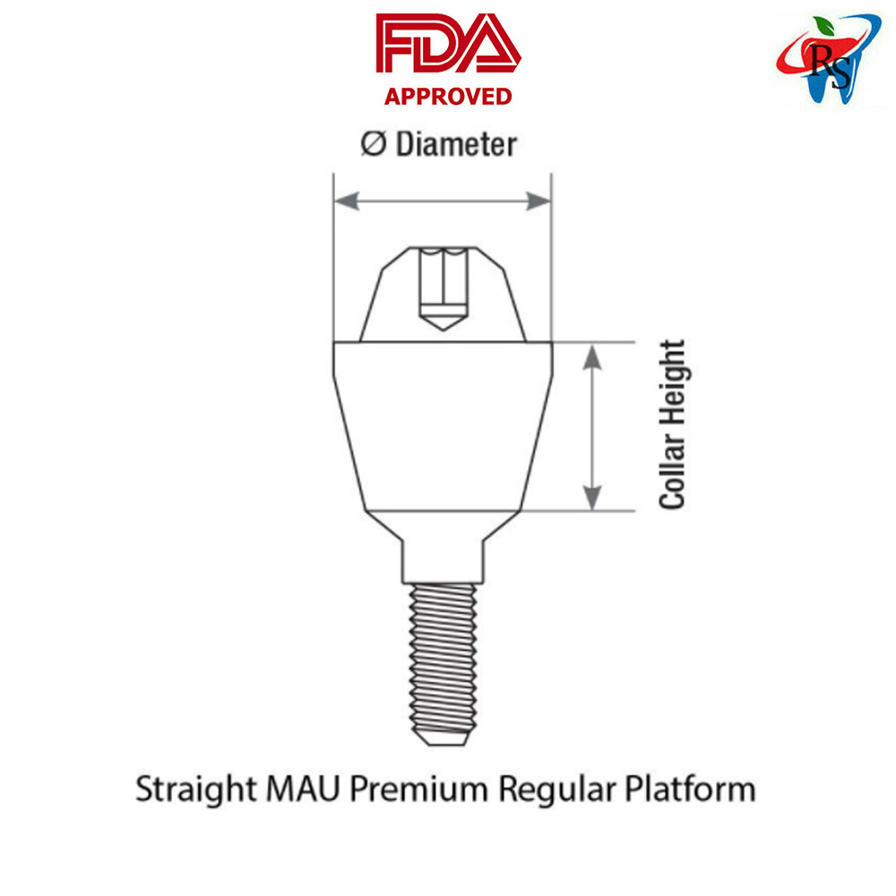 1x Set Dental Plastic Sleeve + Straight Multi-Unit 1.6 Standard Int Hex 2.42mm