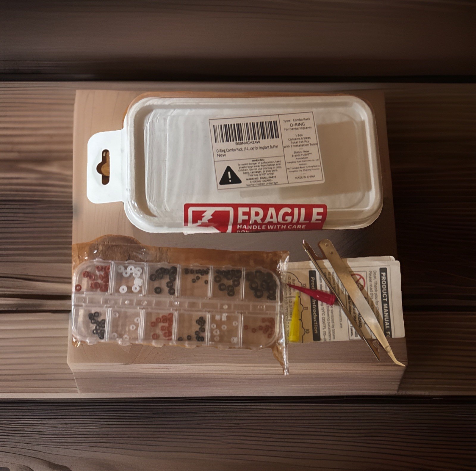 FUSHI O-RING Combo Pack Dental Implant O-Rings Kit 144pcs with 2 Tools