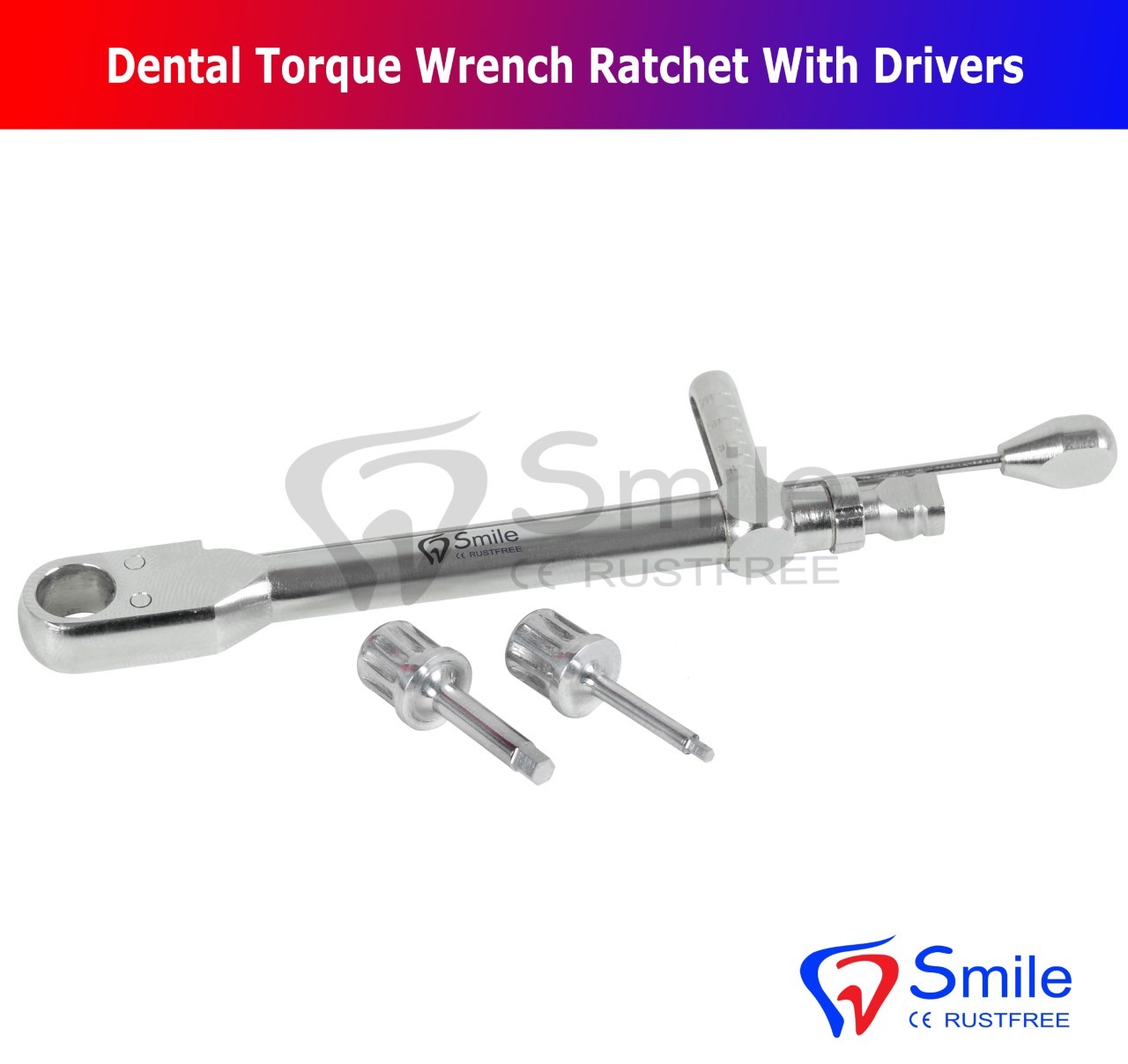 Dental Implant Torque Wrench Ratchet dental Instrument 10-70 NCM With Drivers