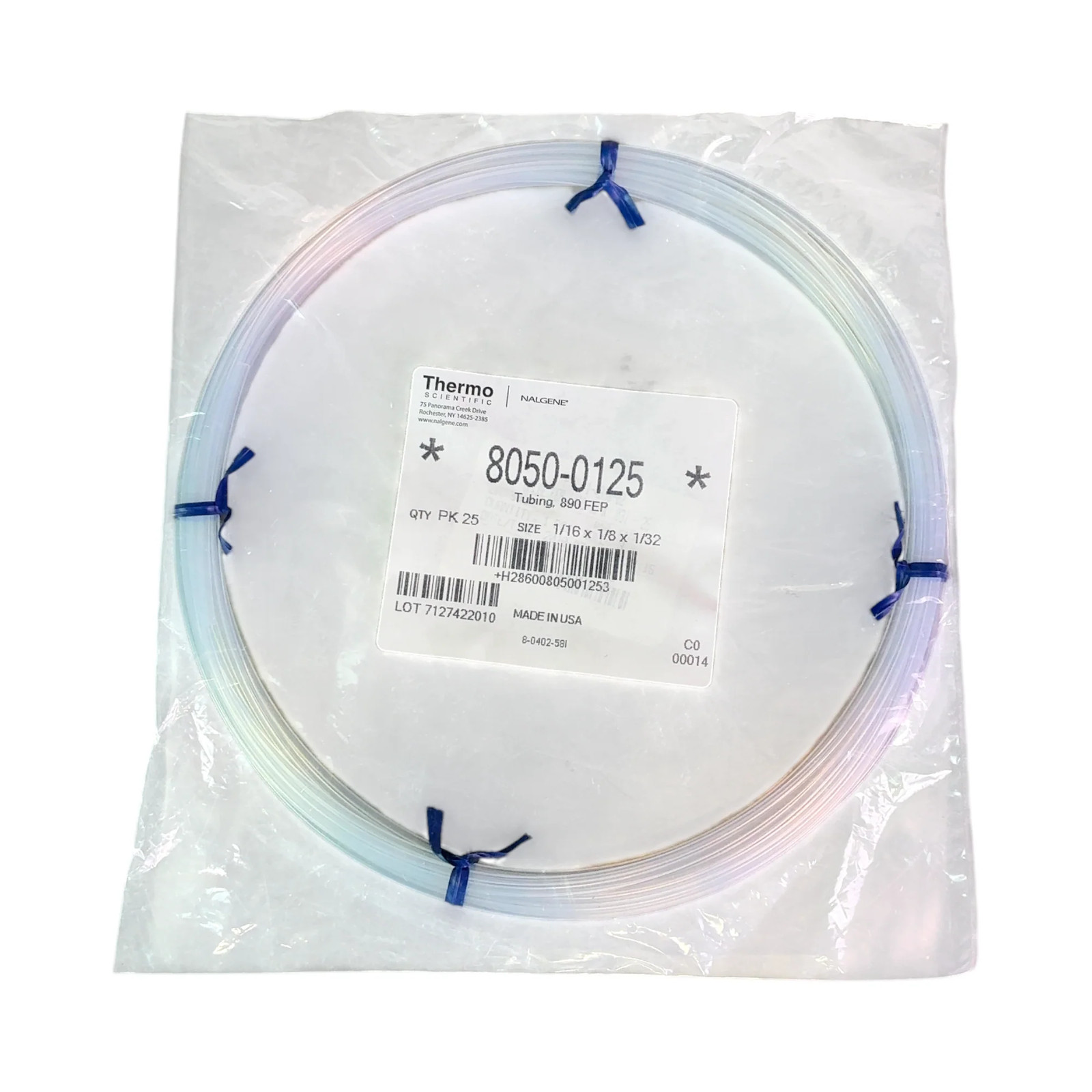 Thermo Scientific 890 FEP Tubing 8050-0125 1/16 x 1/8 x 1/32″ NEW Open Box (BO!)
