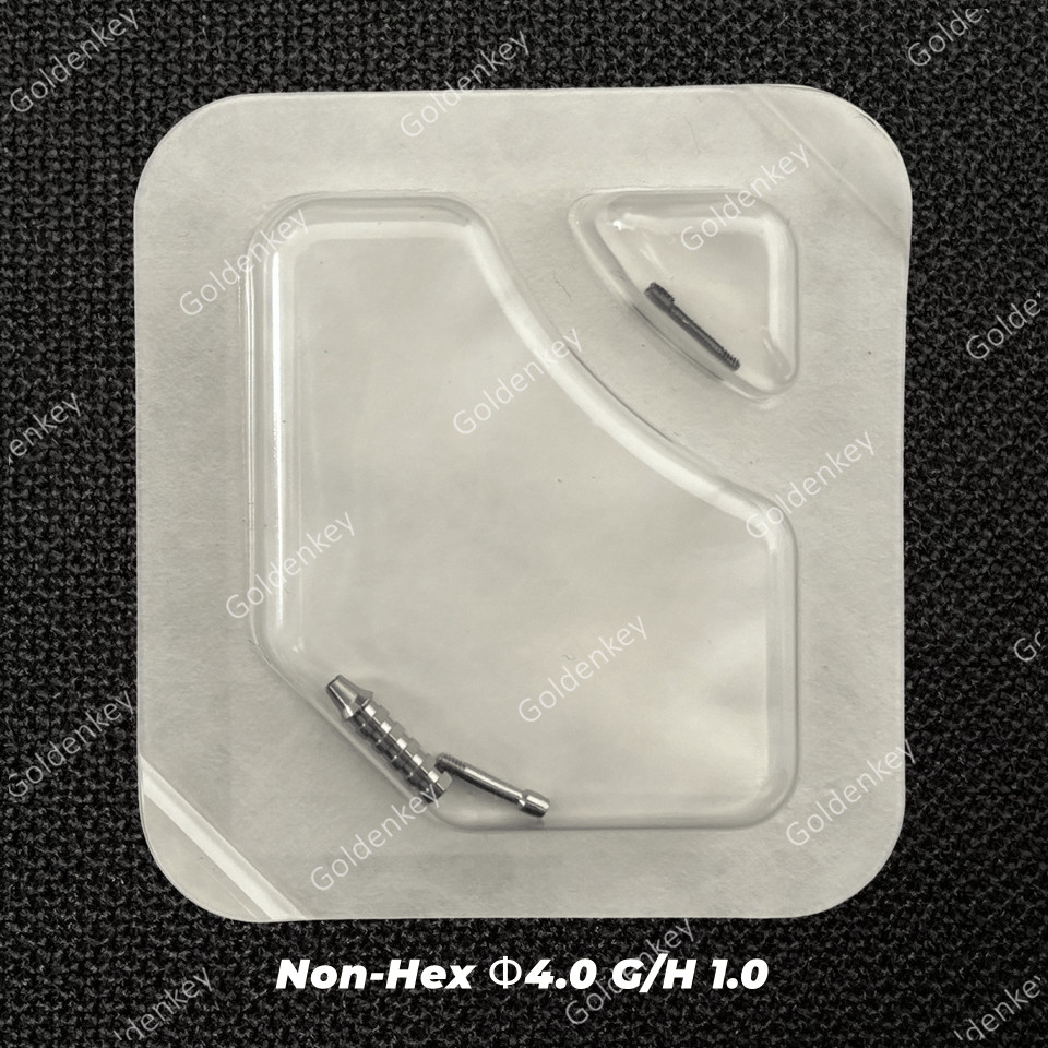 Dental Non-Hex ET Temporary Abutment Mini Regular Ti Screws EbonyGold Osstem 4.0