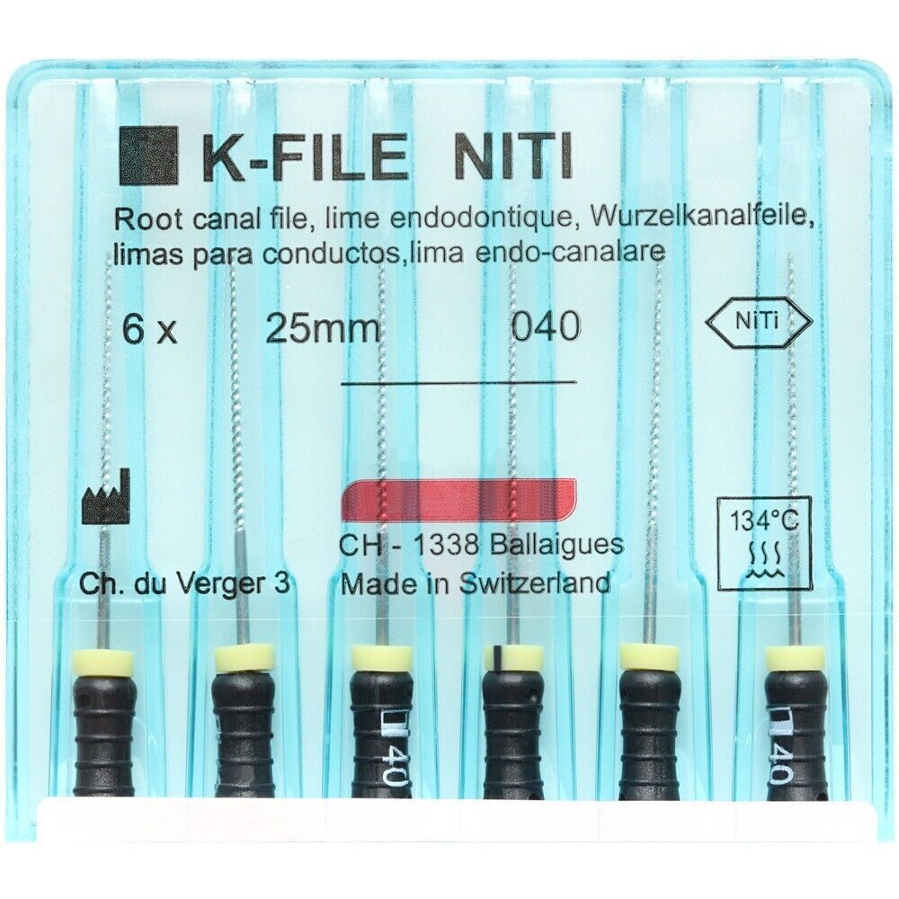 10 Packs 21/25/31mm Dental K-FILE NITIFLEX NiTi Flexible Endo Root Canal K Files