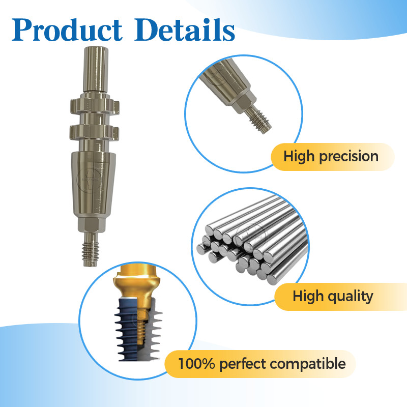 10 pcs Zimmer 3.5 compatible Ti transfer abutment Open Tray Transfer