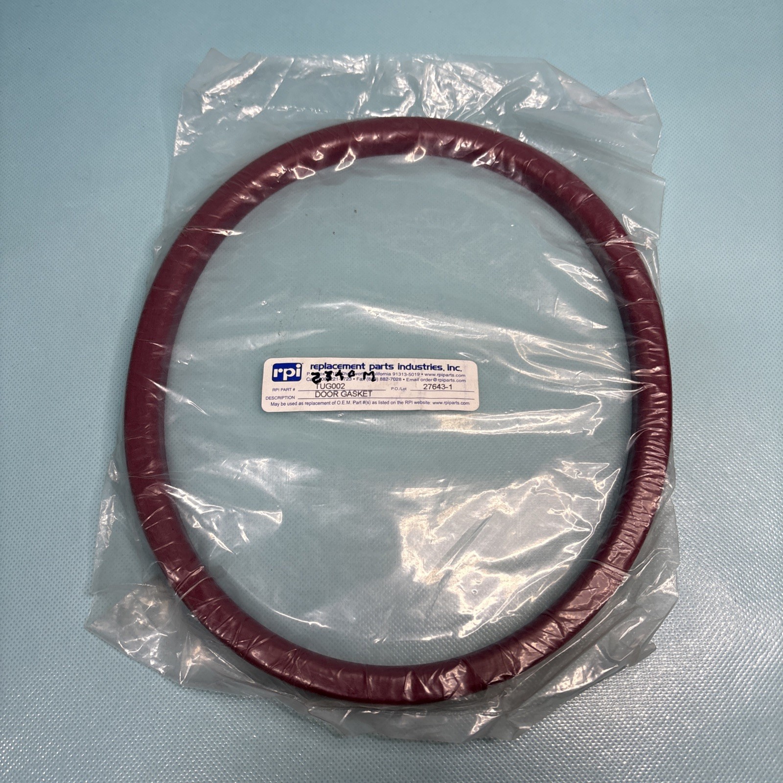 RPI Tuttnauer Door Gasket for 2340M Units, S/N 8805 and Below TUG002 – NEW