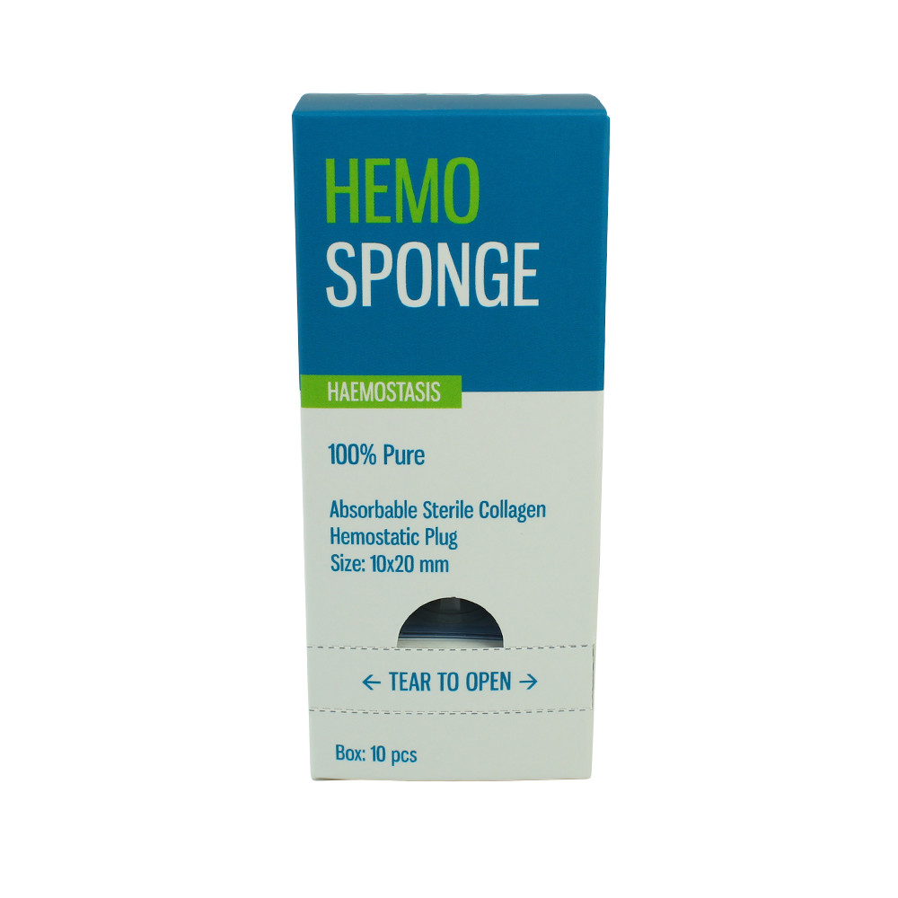 Dental Surg Hem0sponge Abs0rbabl Sponges Ø10x20mm 100% Pure Collagen 10pcs