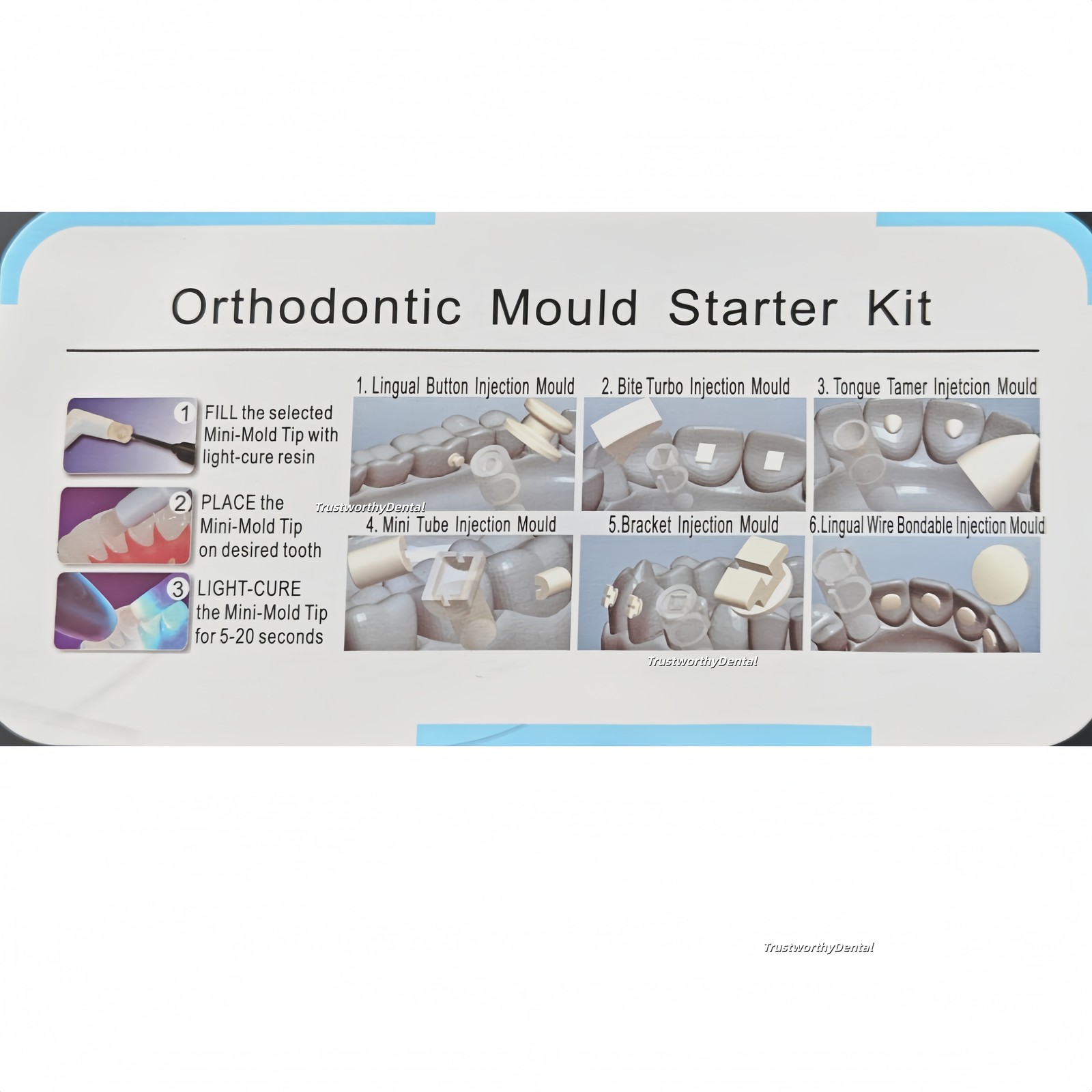 Dental Orthodontic Mould Starter Kit invisible correction attachment tongue side