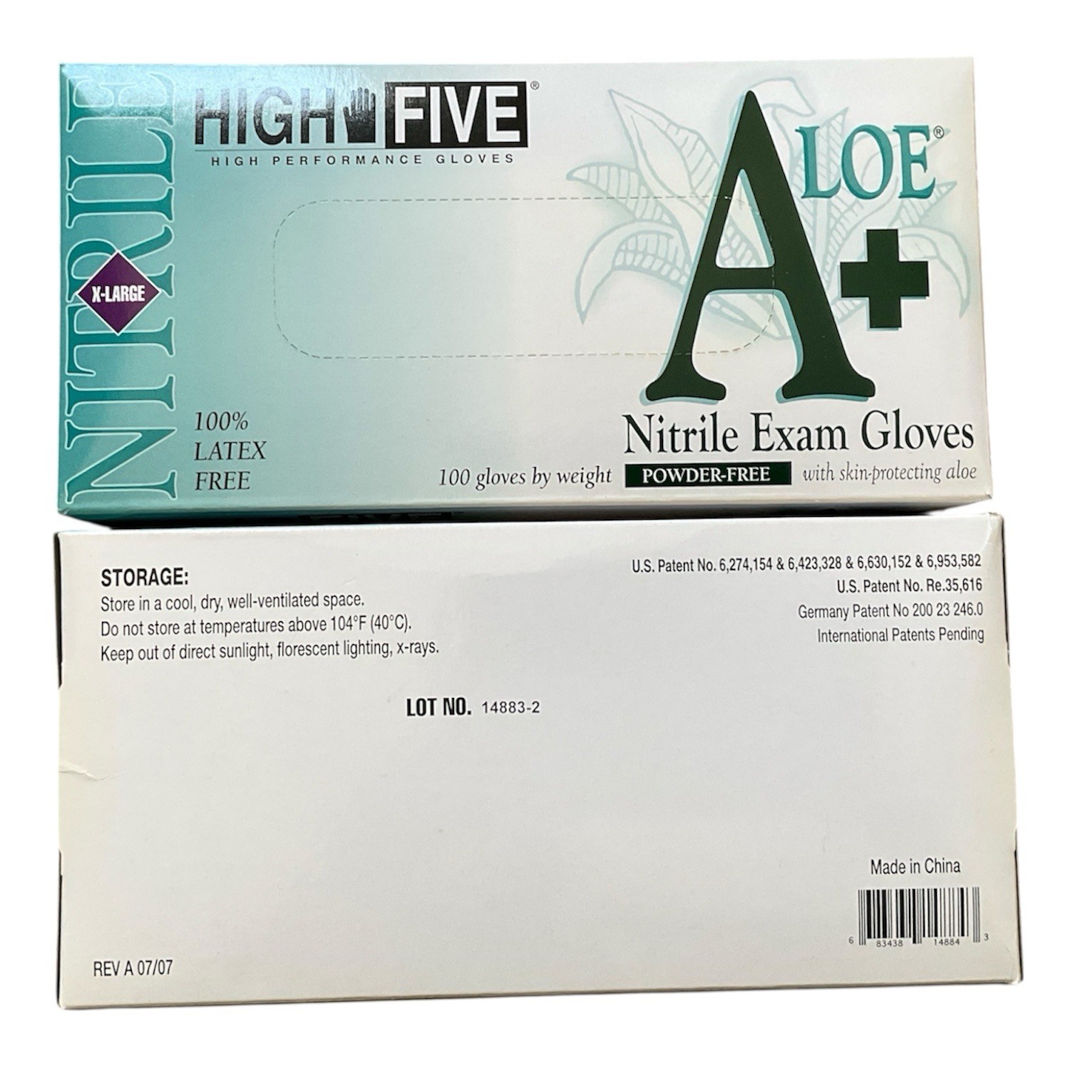 Lot of 4 Boxes HighFive Nitrile Powder/Latex Free XL Exam Gloves 100/PK 400Total