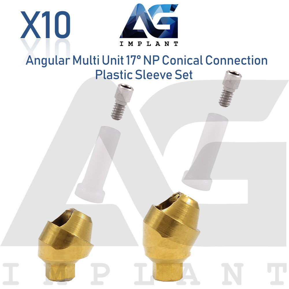 10 Angular Multi Unit Abutment 17° Conical Connection NP Plastic Set Dental