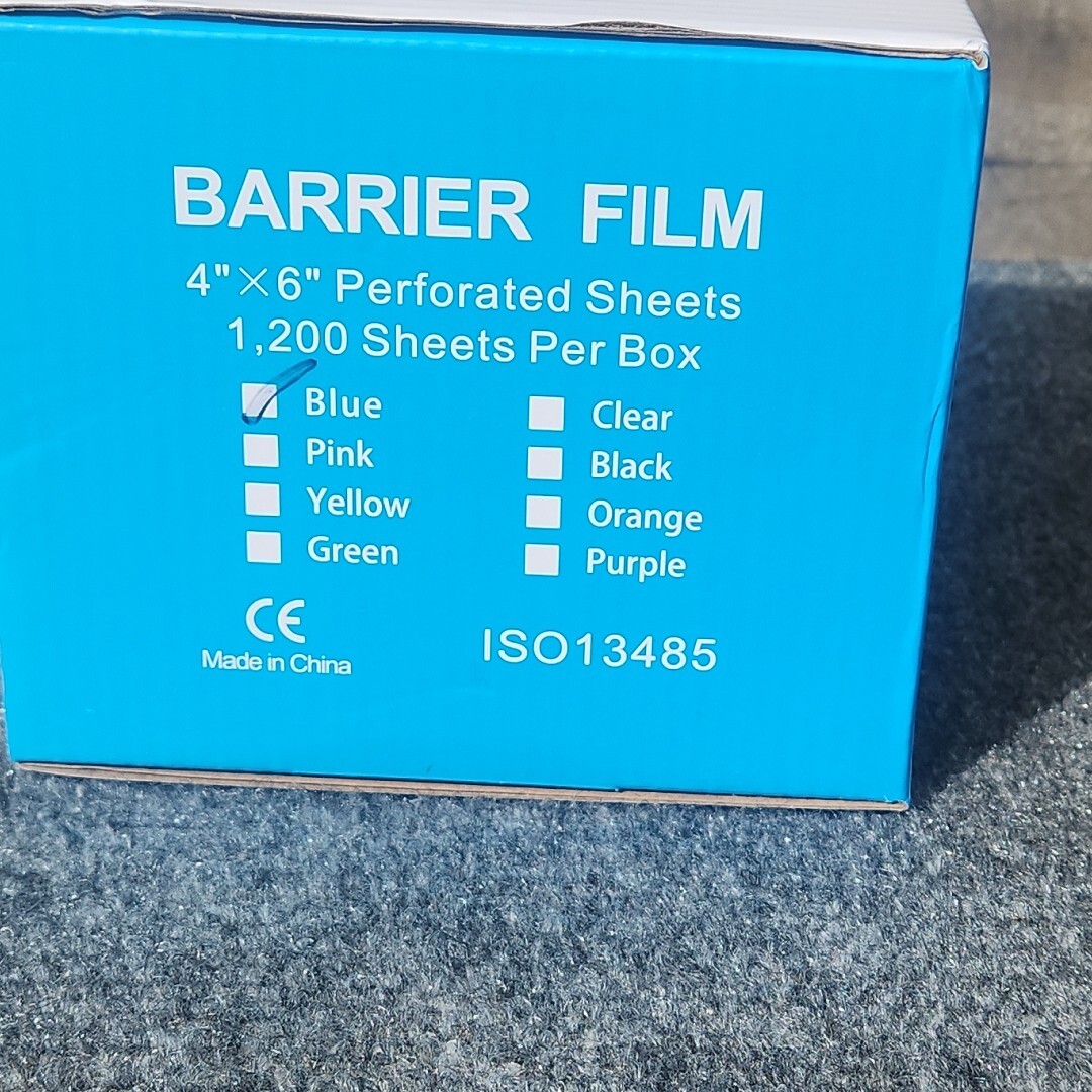 Dental Barrier Film Sticky Wrap Clear or Blue 4″ x 6″ (1200 Sheet)