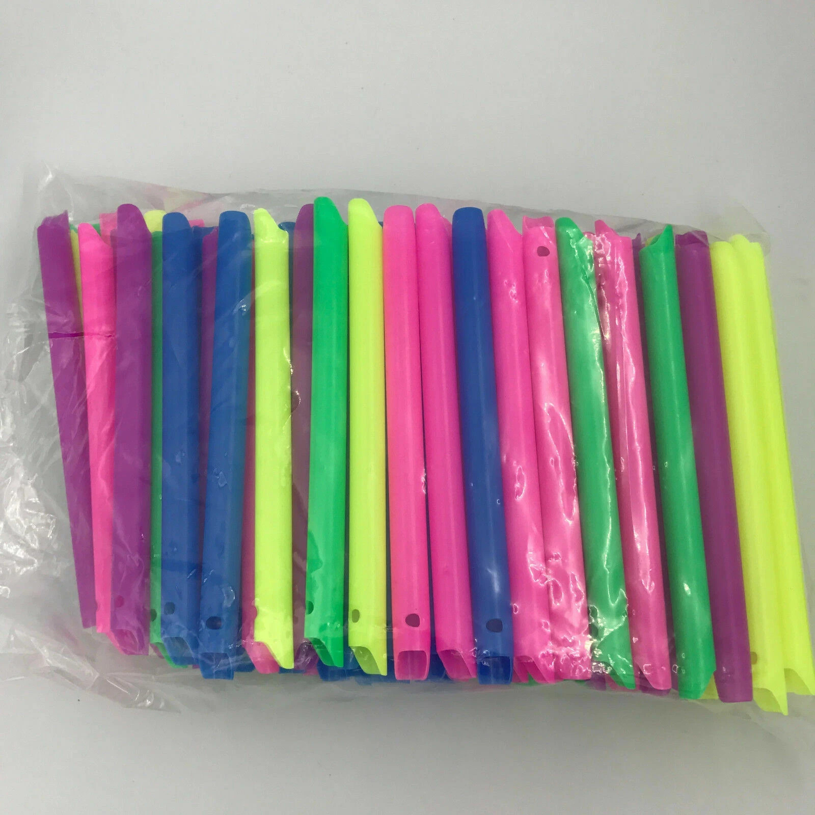100 Pcs Dental Lab Oral HVE High Volume Evacuation Rainbow Colorful Suction Tips