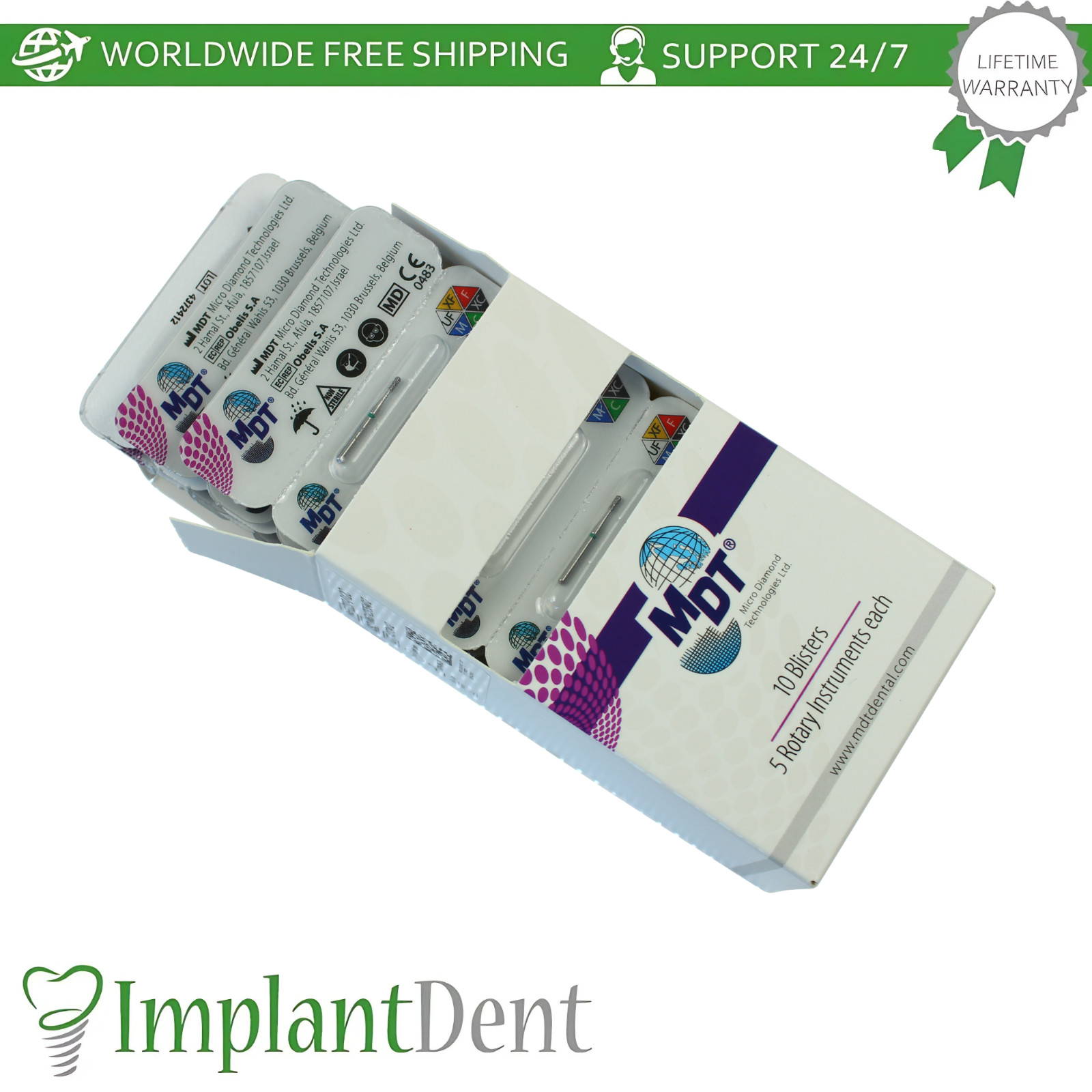 Dental MDT Pear FG Diamond Burs 237 Cavity Prep Contouring Conservative Shaping