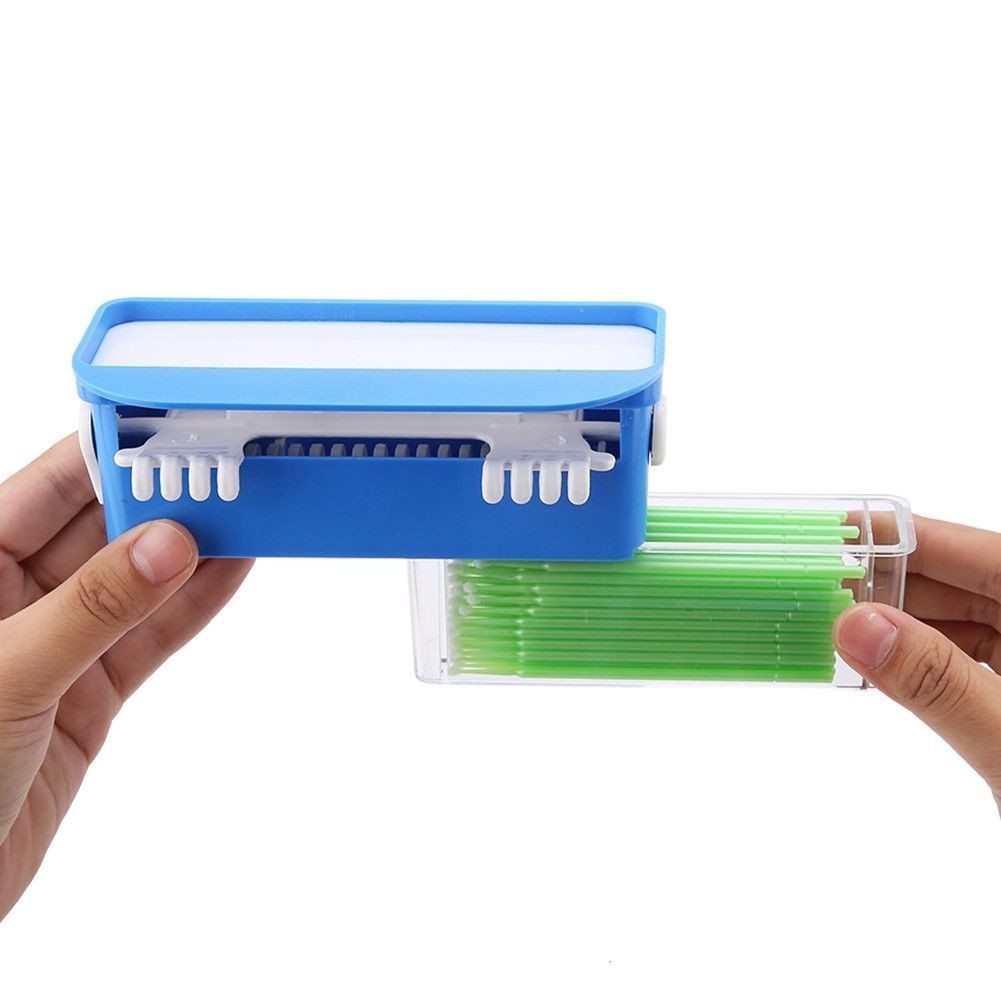 Dental Orthodontic Plactic Applicator Dispenser Instrument +400 Pcs Micro Brush