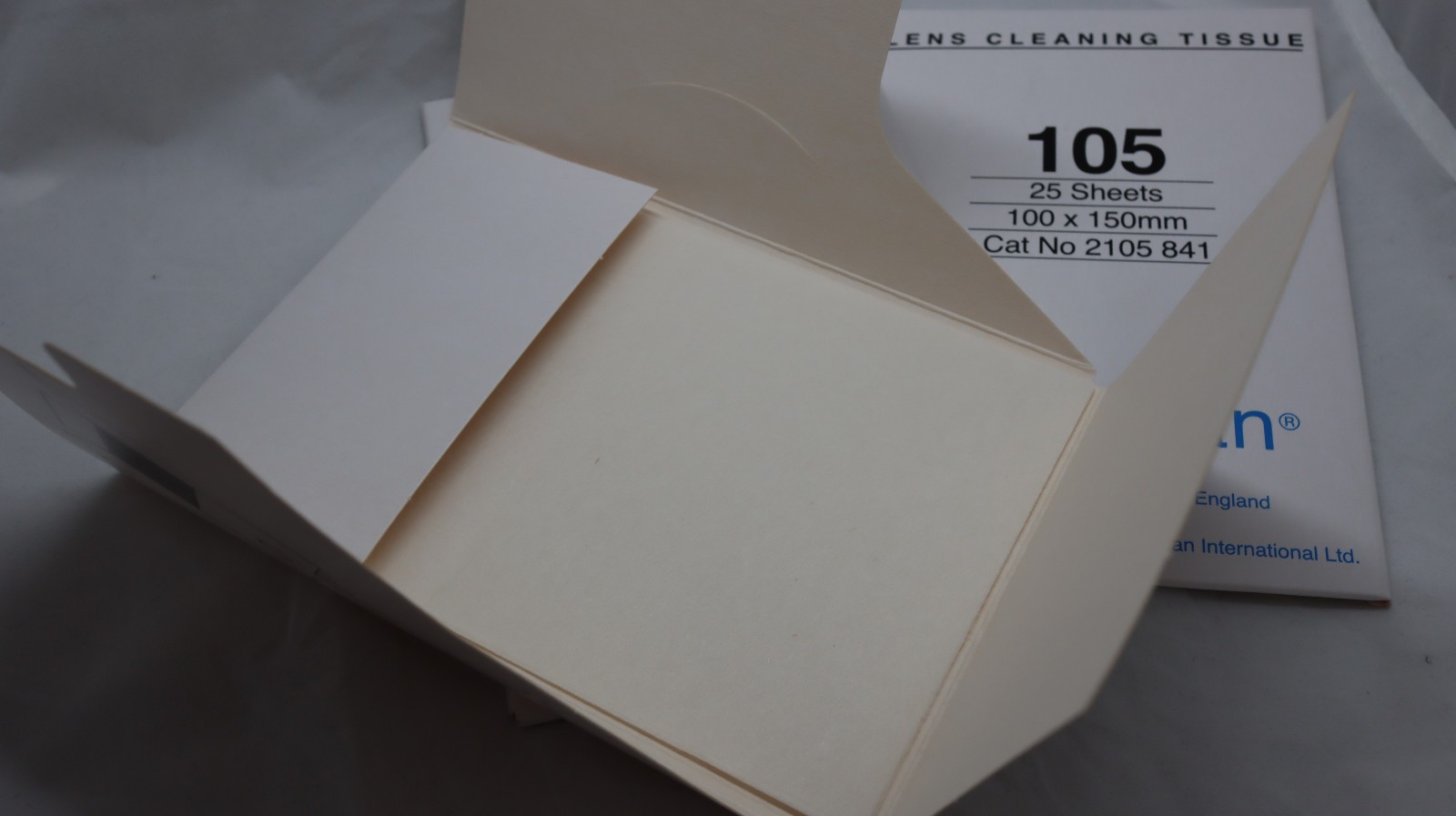 Whatman 105 Lens Cleaning Tissue 2105-841 100x150mm 3x packs of 25-sheets (75)