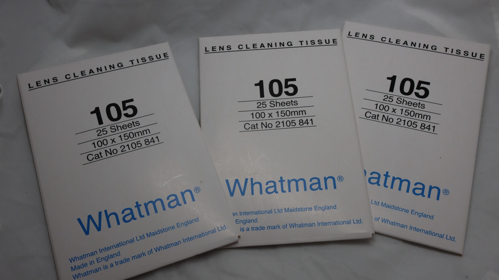 Whatman 105 Lens Cleaning Tissue 2105-841 100x150mm 3x packs of 25-sheets (75)