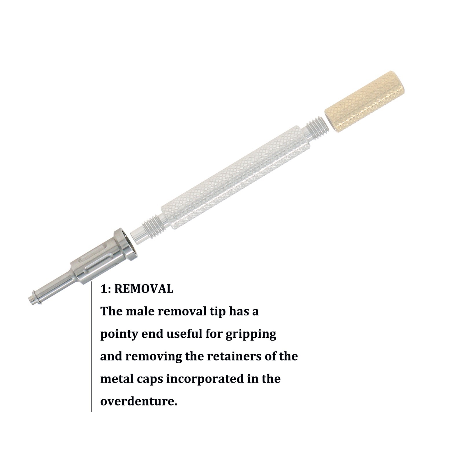 US Dental Locator Overdenture Male Caps Novaloc Retention Inserts Cap Core Tool