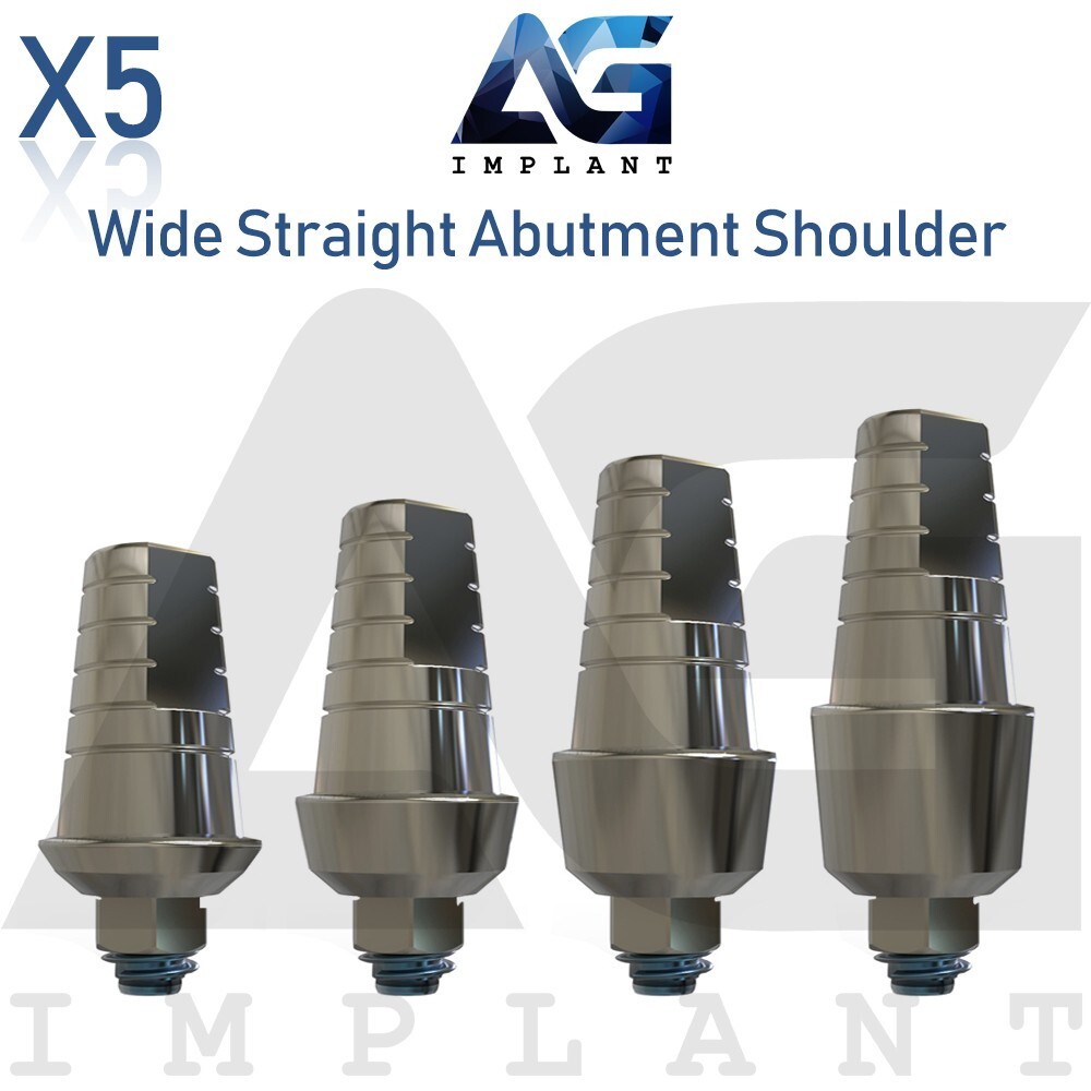 5 Wide Platform Straight With Shoulder Titanium For Hexagon 2.42mm