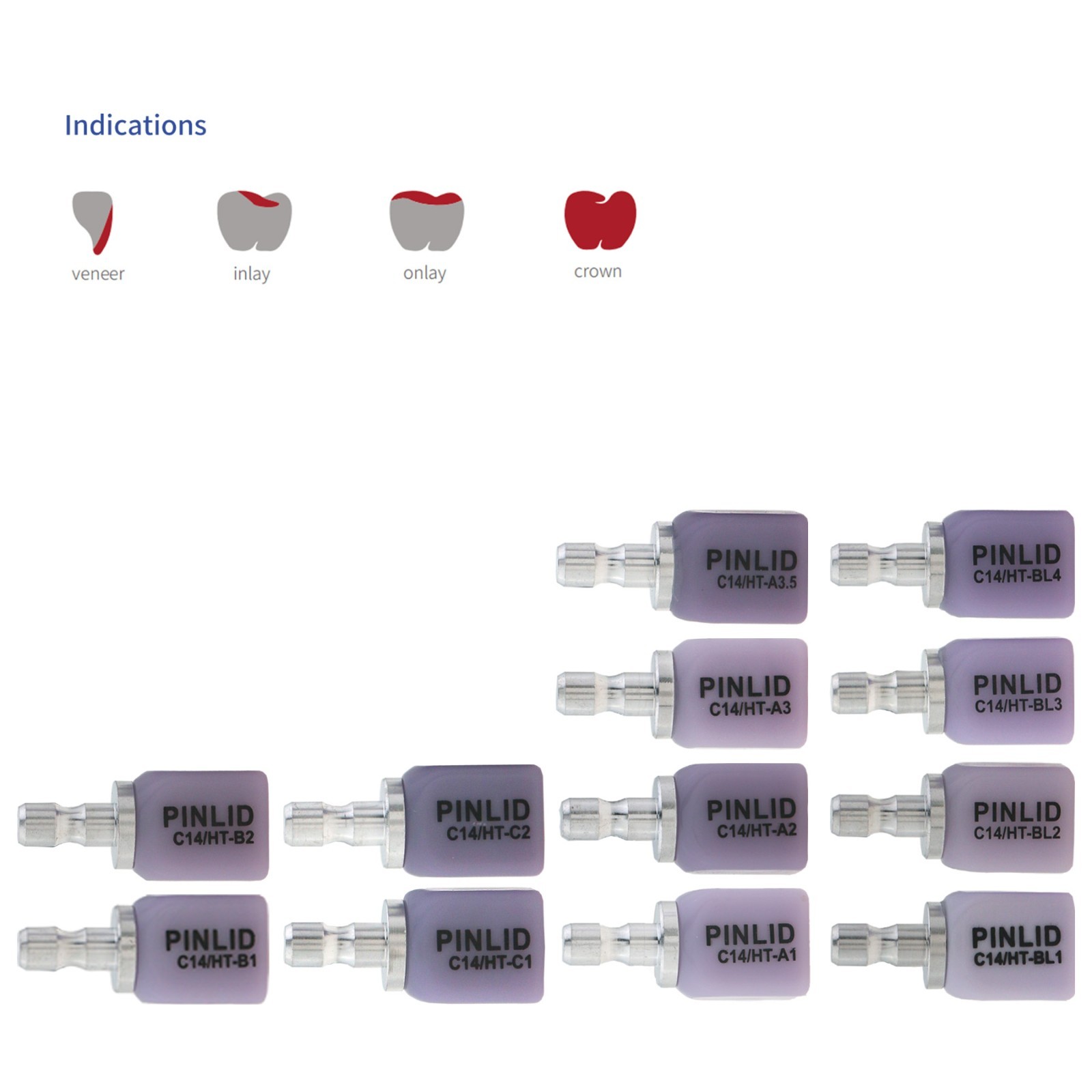 US Lithium Disilicate Ceramic Block E.max CAD/CAM CEREC Inlab Dental Restoration