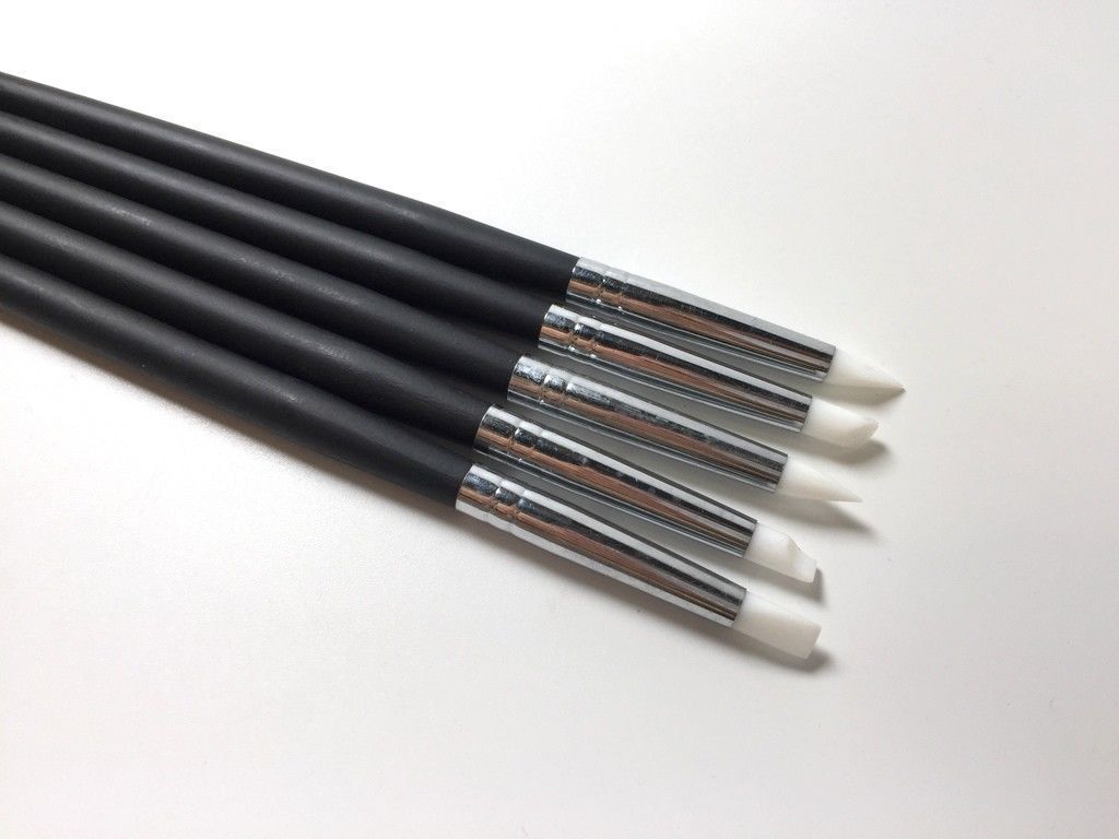 5Pcs Dental Brush Pen Adhesive Composite Resin Cement Porcelain Teeth Silicone