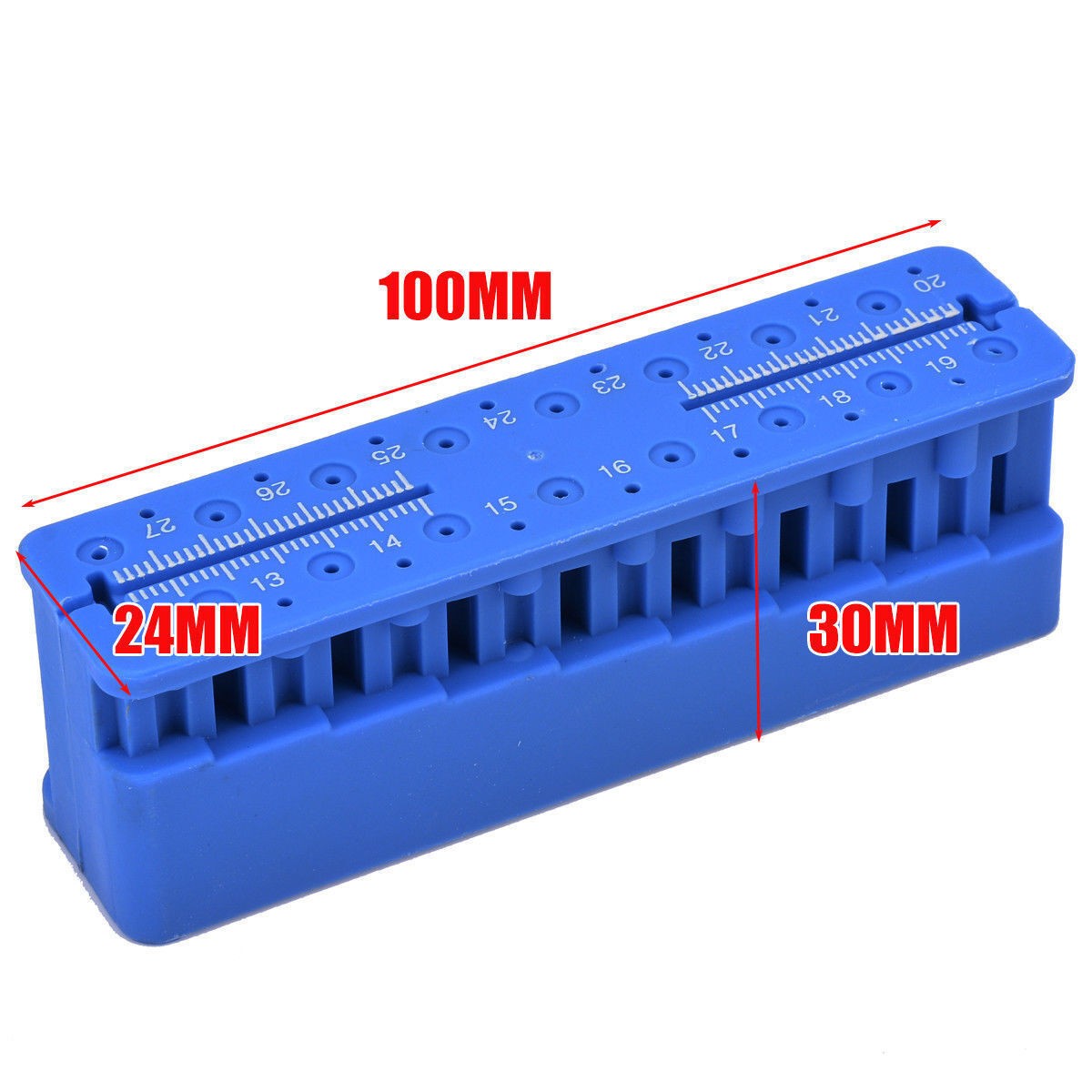 Dental Plastic Autoclavable Endo Block Ruler Accessory Measuring Block Holder
