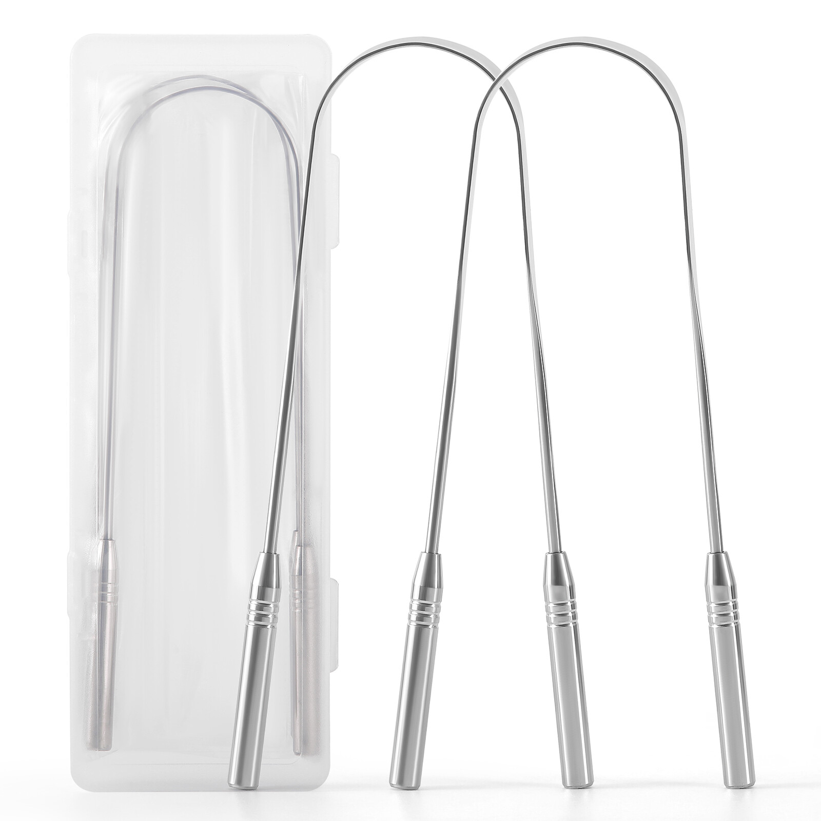 JMU Dental Tongue Scraper 304 Stainless Steel Tongue Cleaner