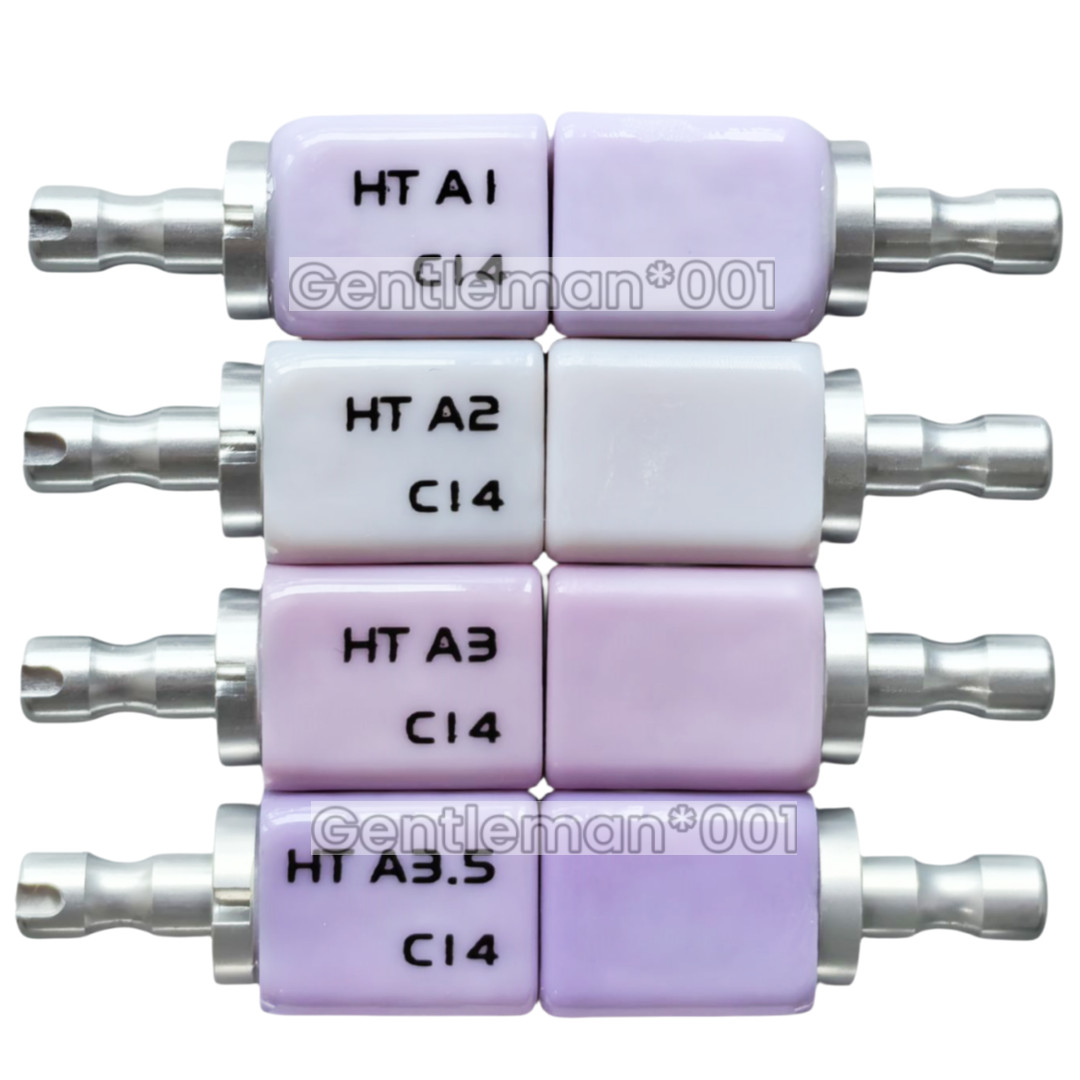 C14 HT Emax Dental Glass Ceramic Lithium Dislicate CAD/CAM Cerec Blocks 5Pcs/Box
