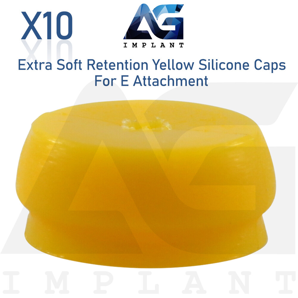 10 Extra Soft Regular Silicone Caps For E Attachment Dental Overdenture