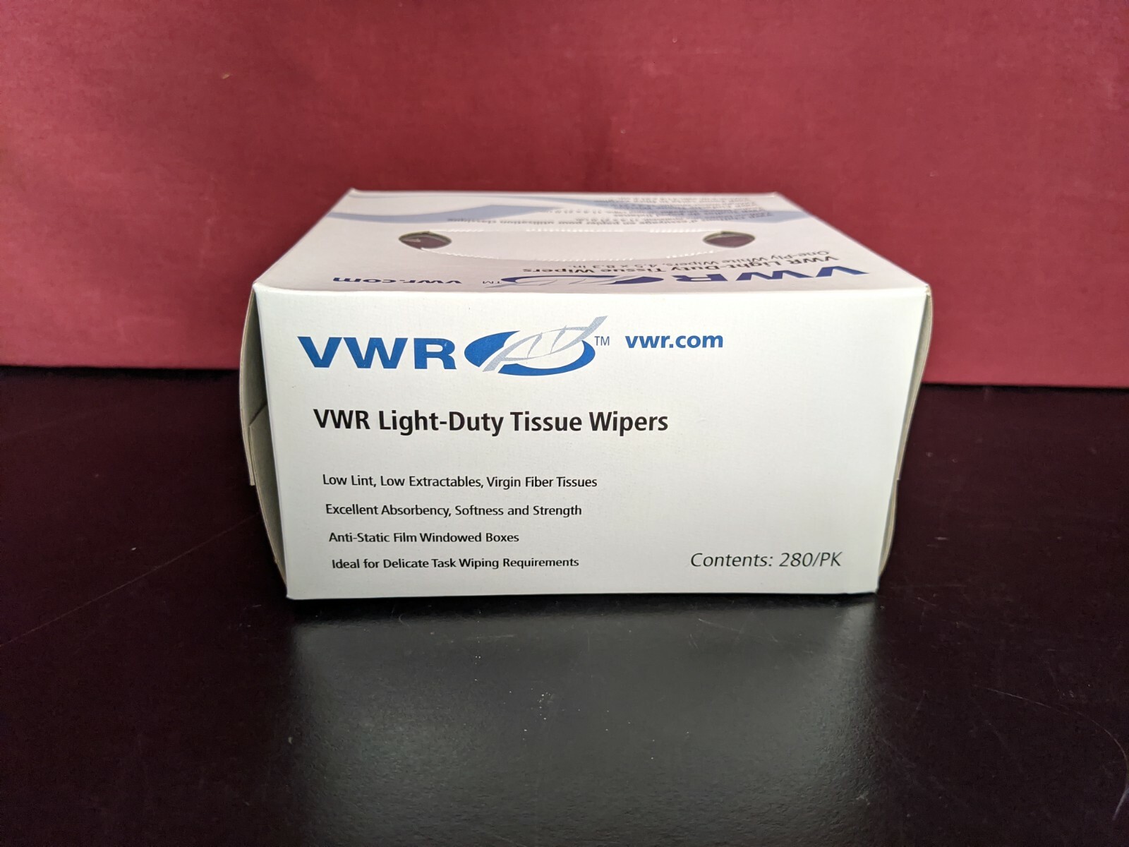 VWR 82003-820 Light-Duty Tissue Wipes / (1) Box with QTY 280 Wipes
