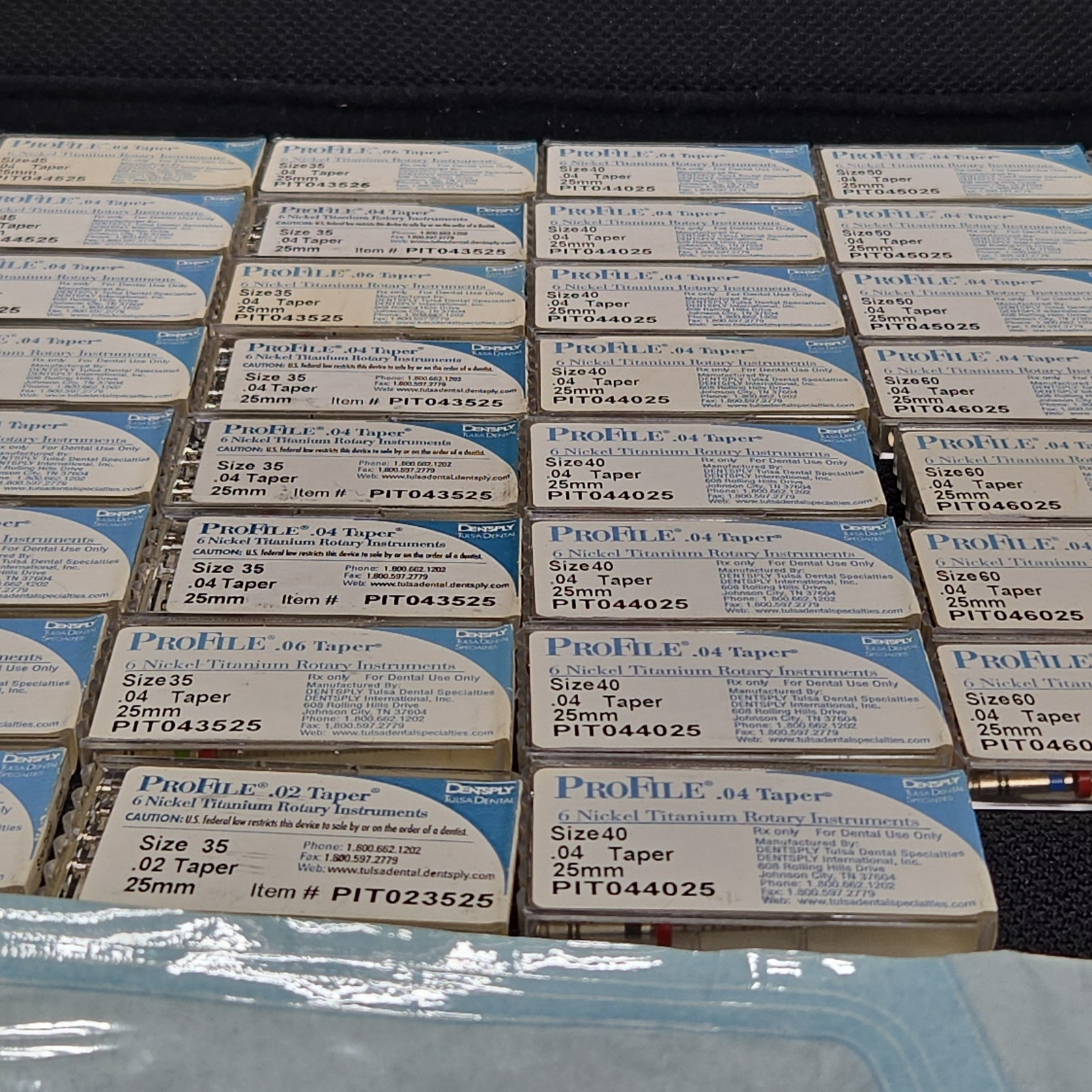 Huge Lot Dentsply ProFile Nickel Titanium Rotary Instruments All Sizes 25mm A40