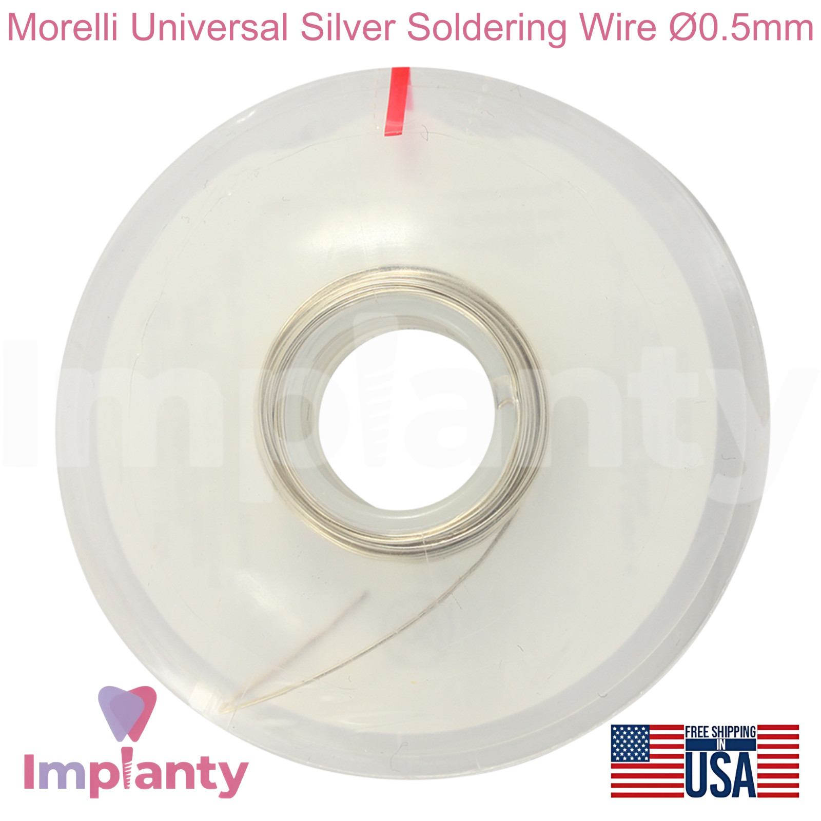 Universal Silver Soldering Wire Ø0.5mm Diameter Dental Appliance Repair 5m Roll
