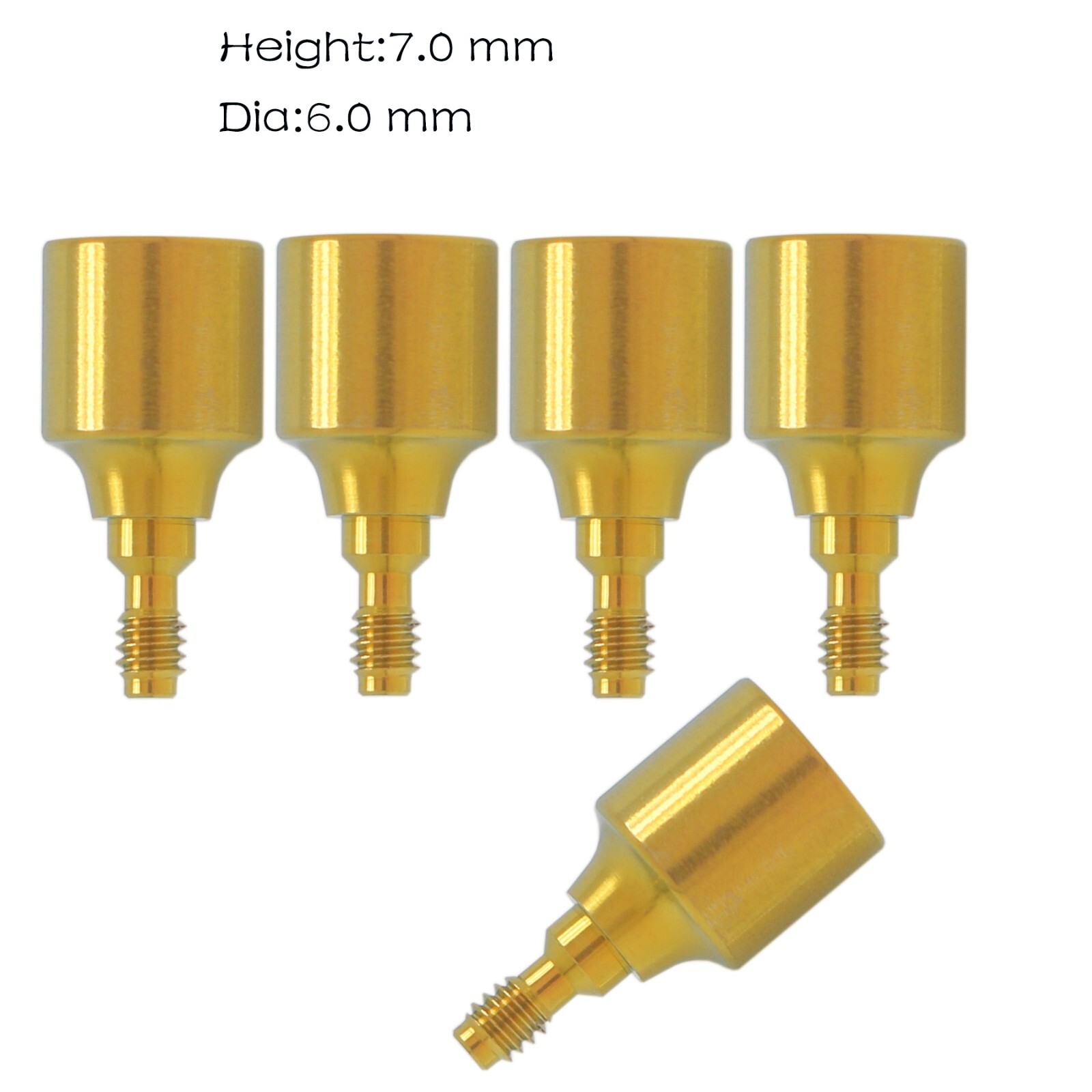 5Pcs US Dental Healing Abutment Cap NP/RP Internal conical Fits Nobel Biocare