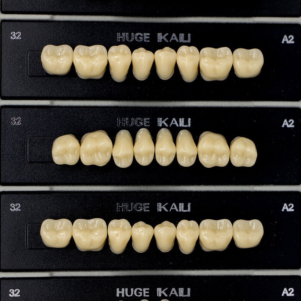 1 set 112Pcs/Pack HUGE KAILI A2 Dental Synthetic Polymer Resin Teeth T6 L6 32 A2